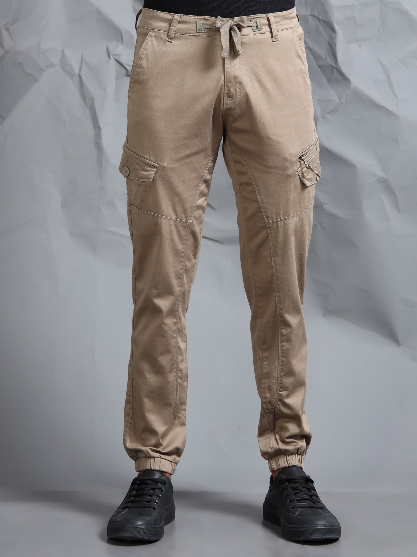 Cotton Lycra Mud   Cargo Pants with 7 Pockets