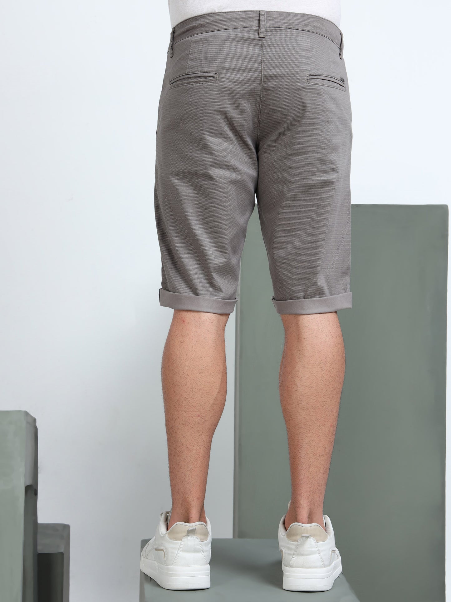Men Grey Regular Shorts