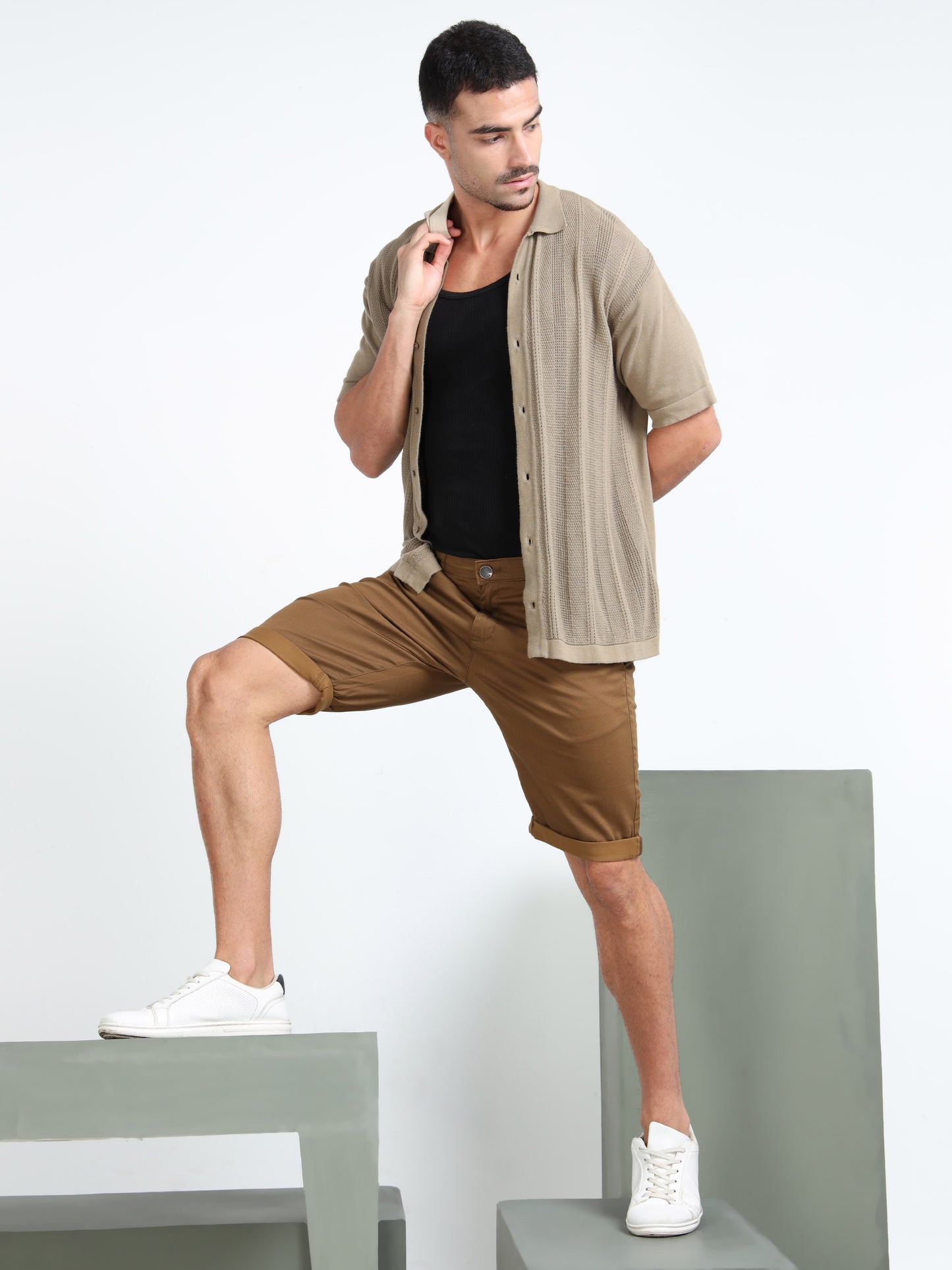 Men Brown Regular Shorts