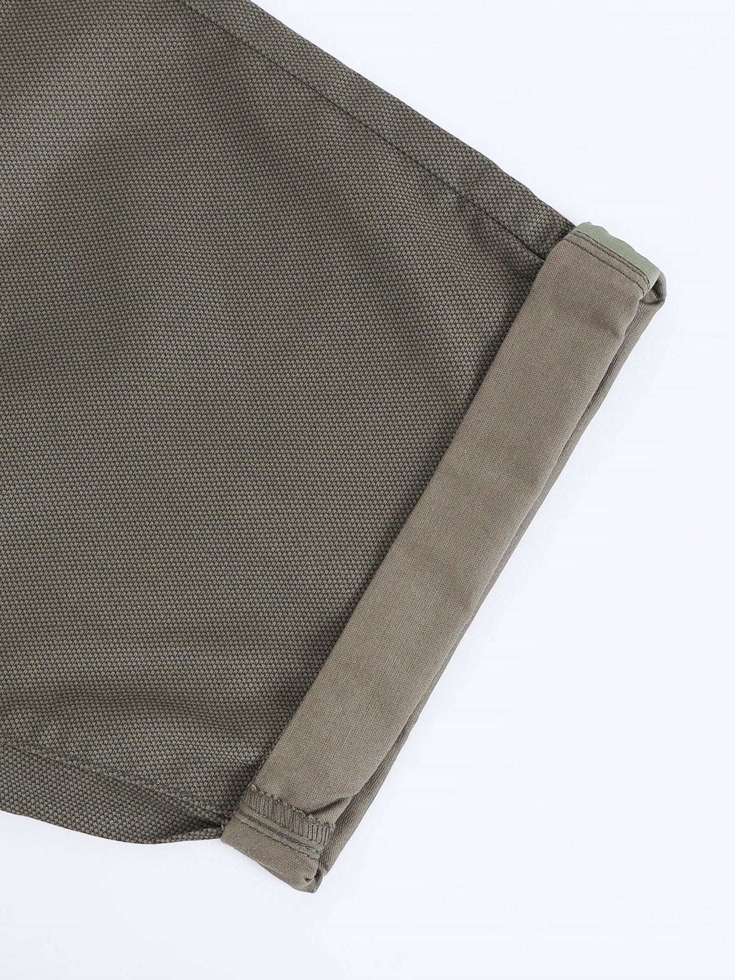 Printed Cotton Lycra Olive Shorts