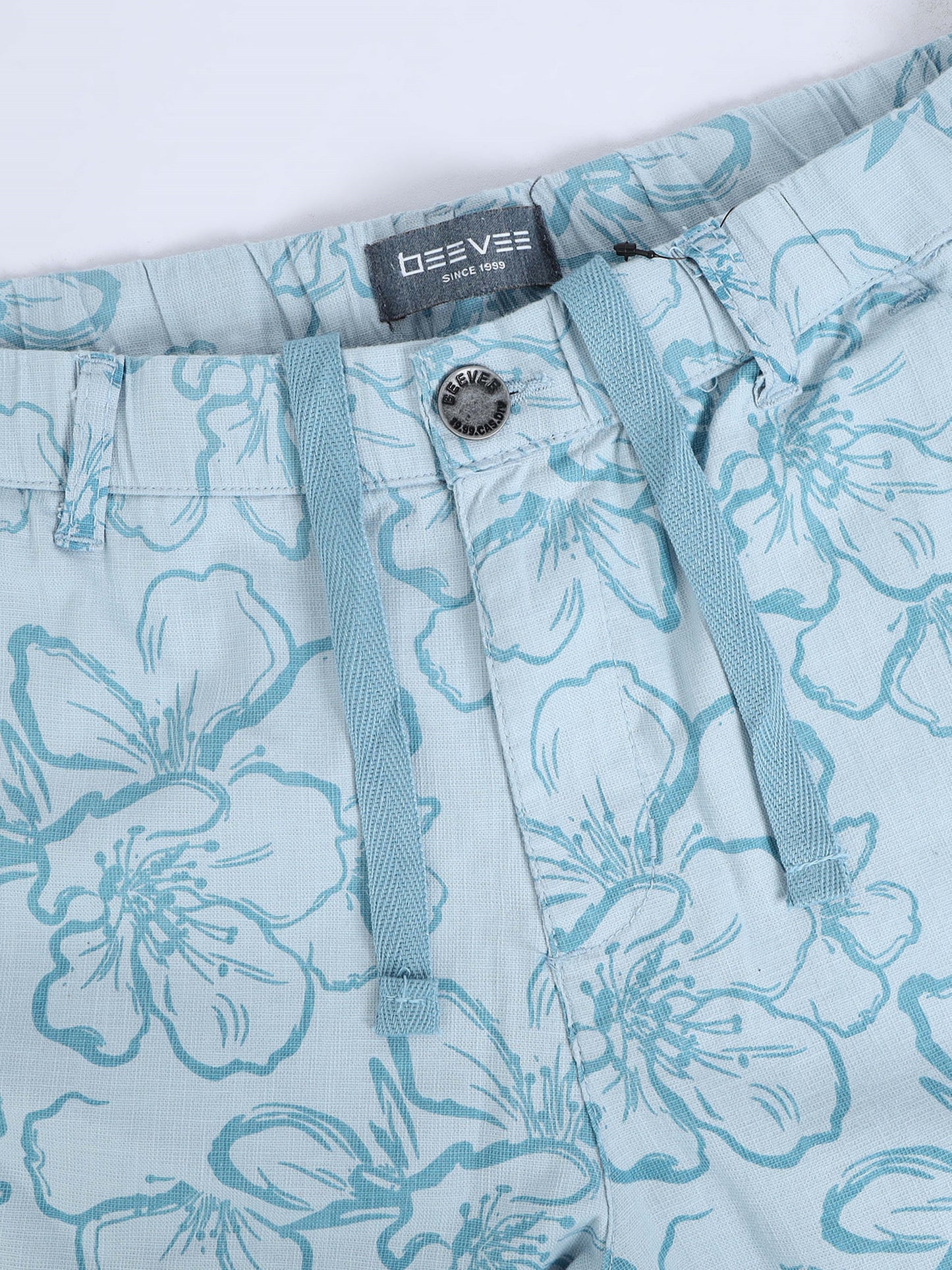 Cotton Lycra Casual Sky Printed Shorts