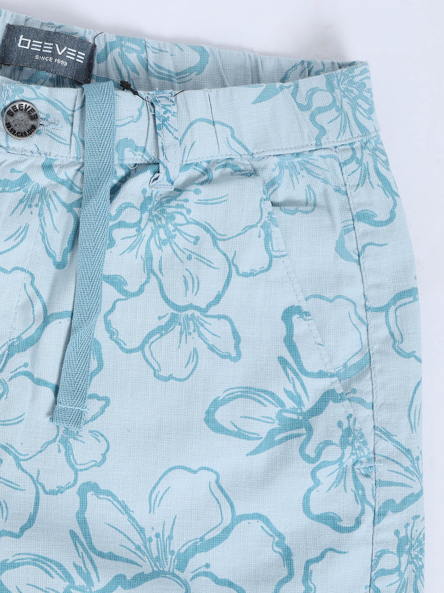 Cotton Lycra Casual Sky Printed Shorts