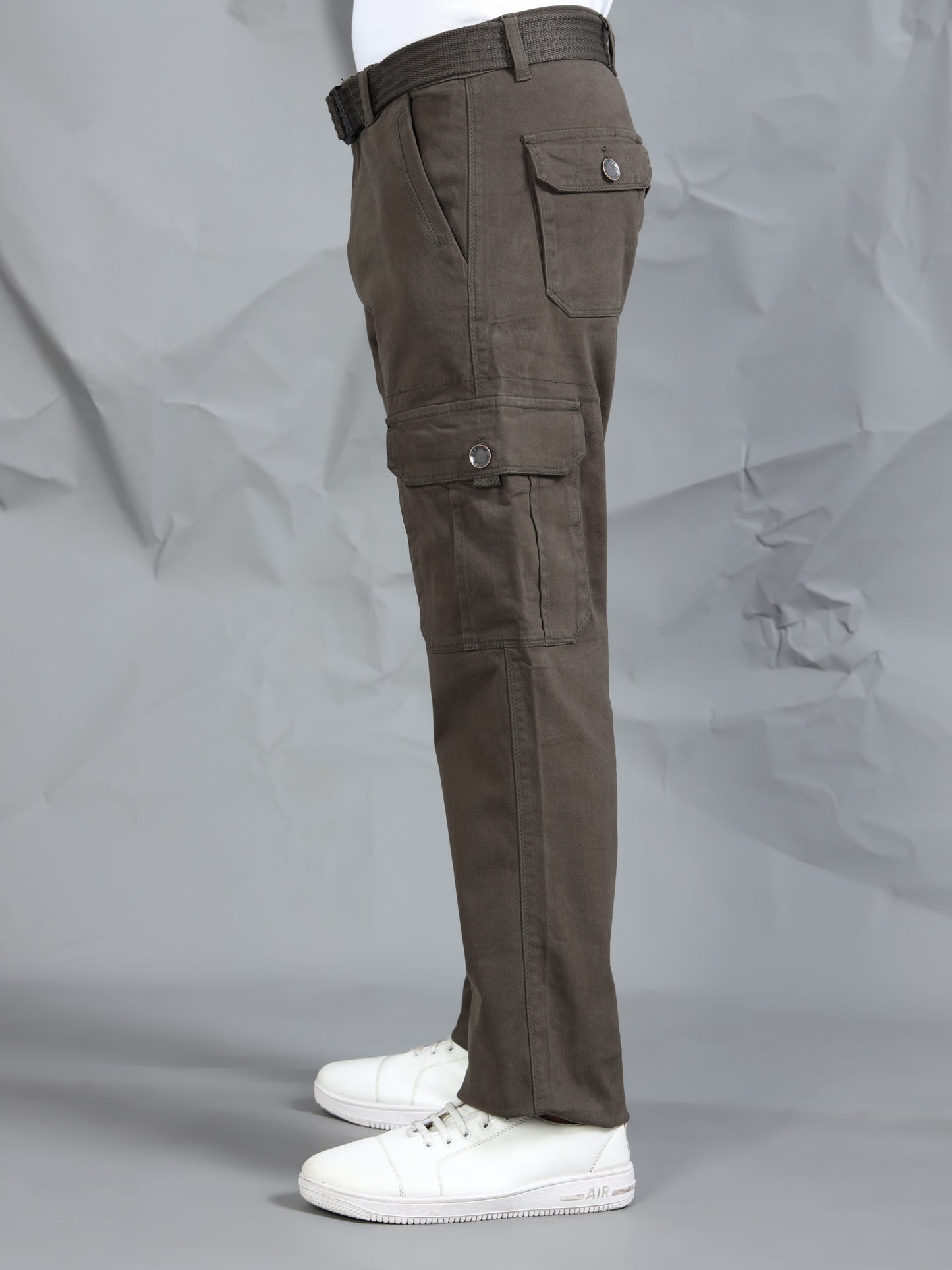Men Olive Cargo Pants