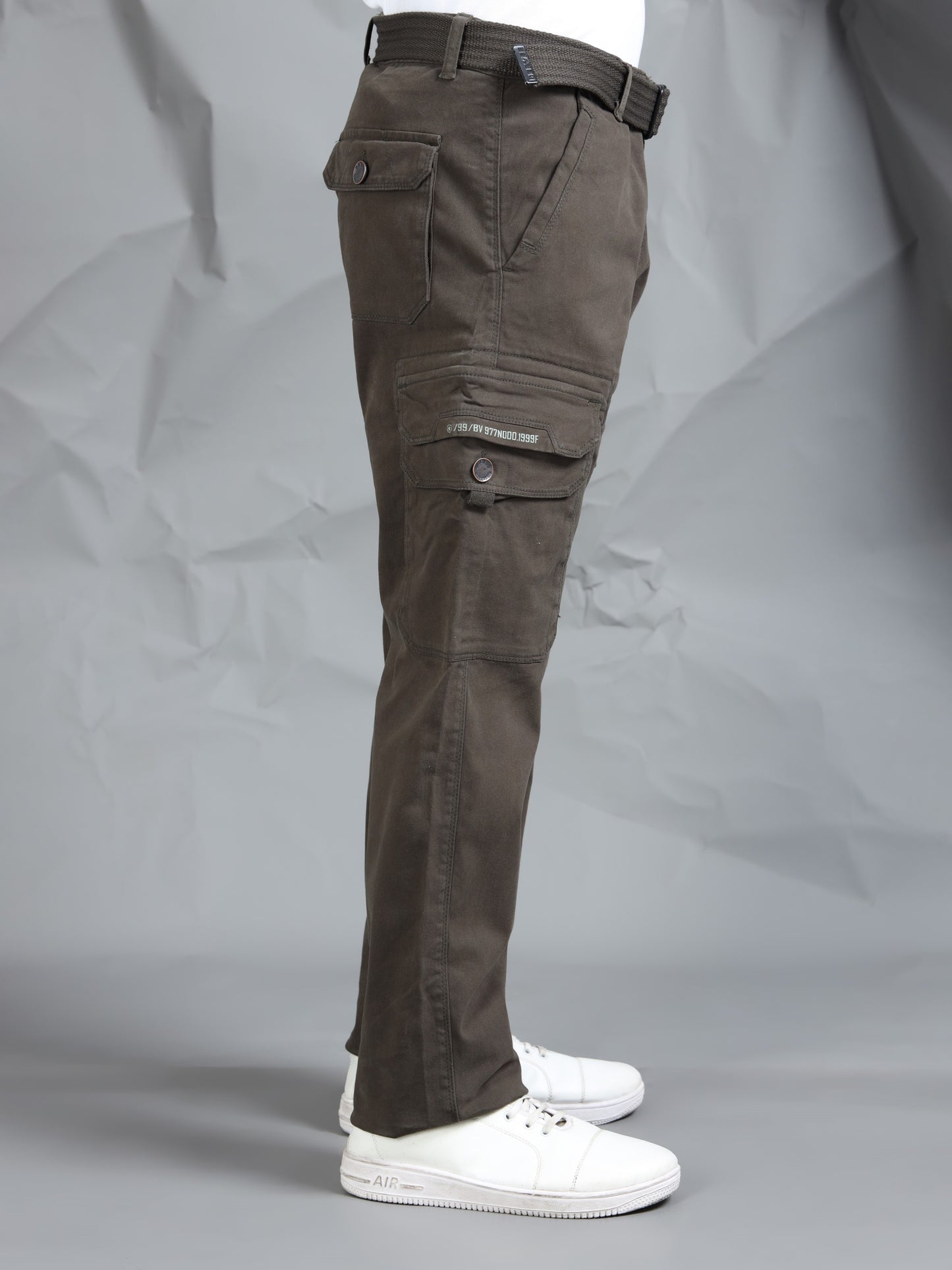 Men Olive Cargo Pants