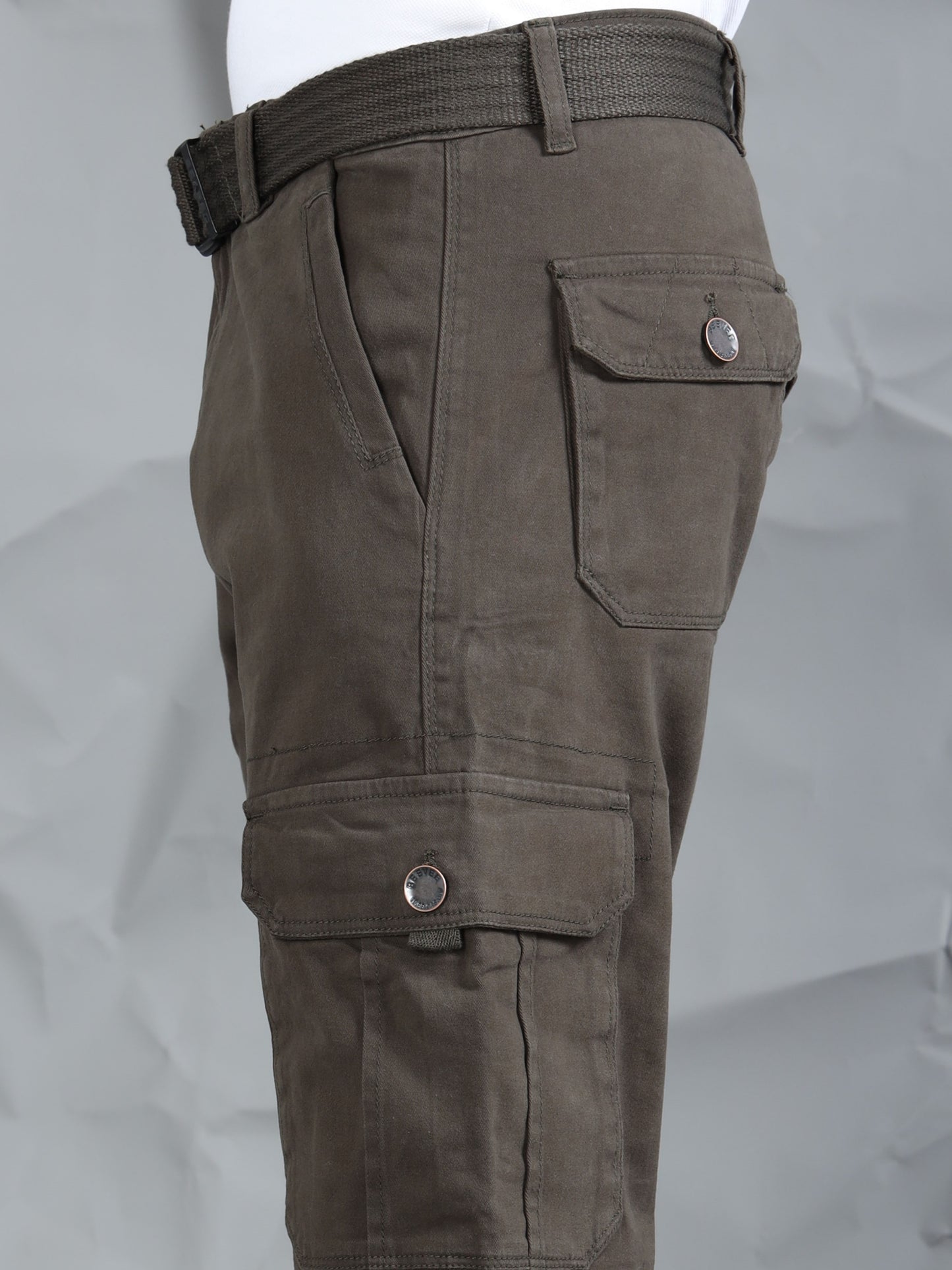 Men Olive Cargo Pants