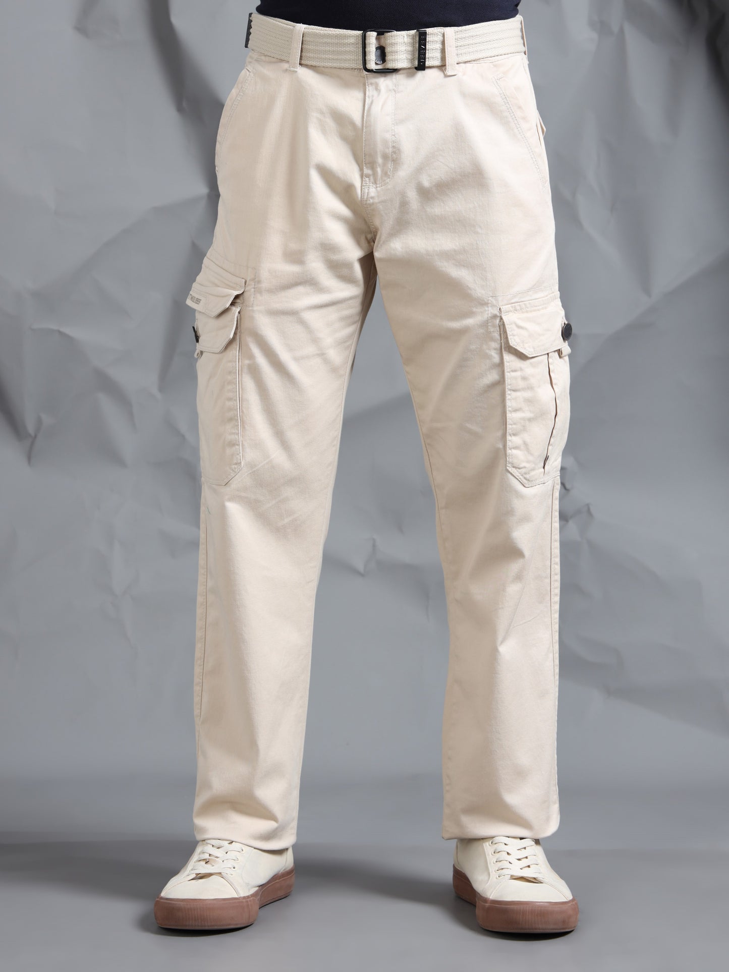 Men Sand Color Cargo Pants