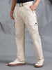 Men Sand Color Cargo Pants