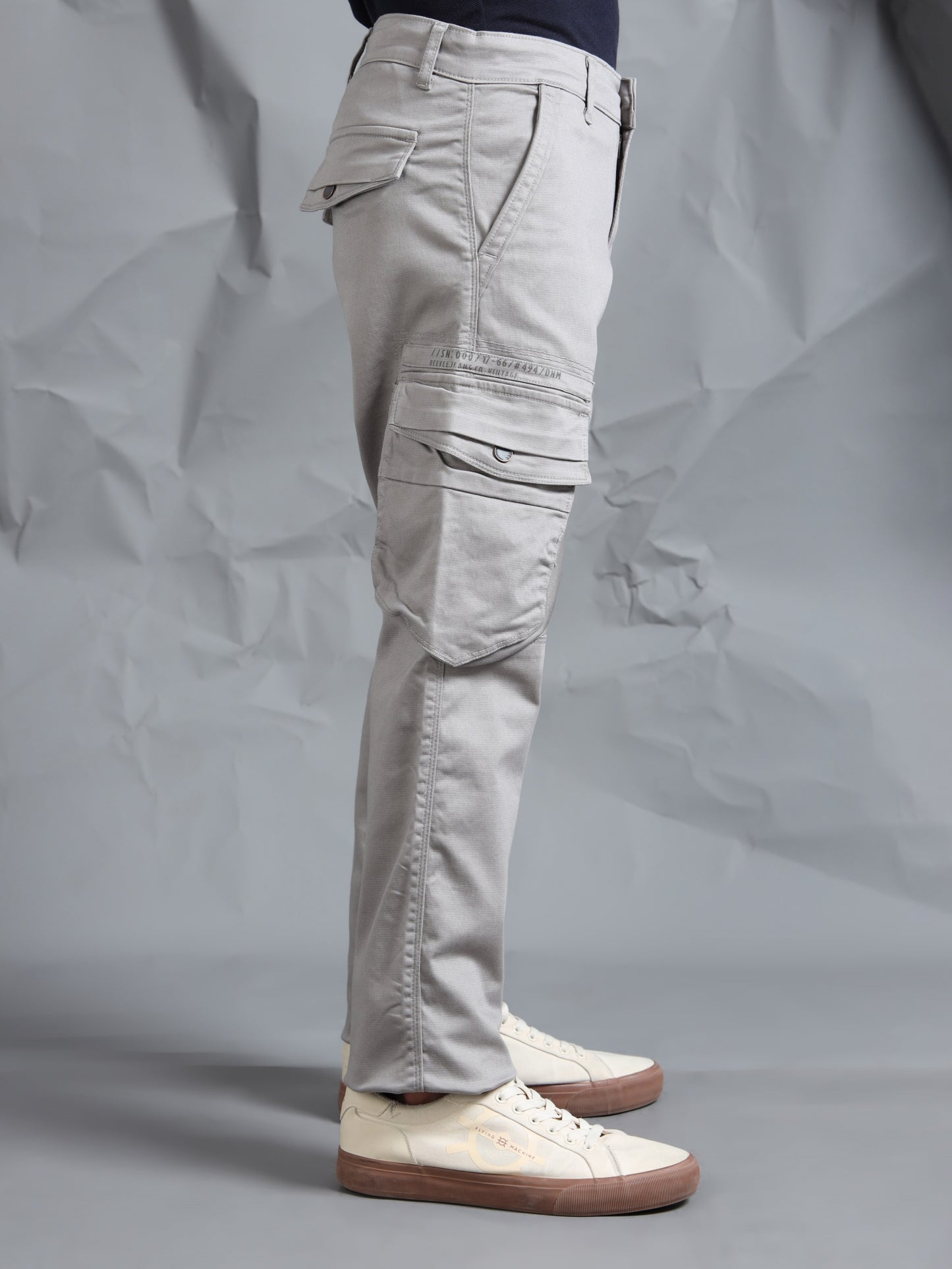 Men Stone Color Cargo Pants