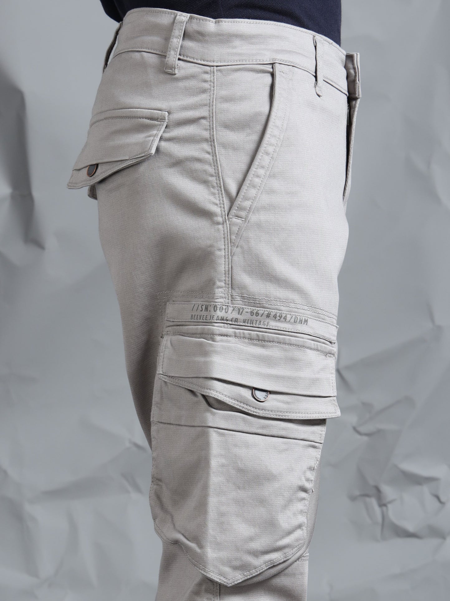 Men Stone Color Cargo Pants