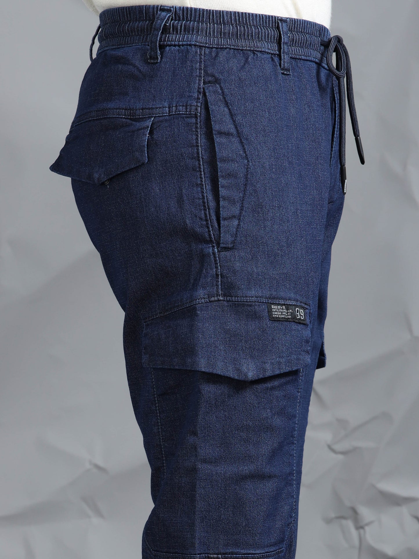 Cotton Lycra DMX  Cargo Pant with 7 Pockets  Elasticated Waistband