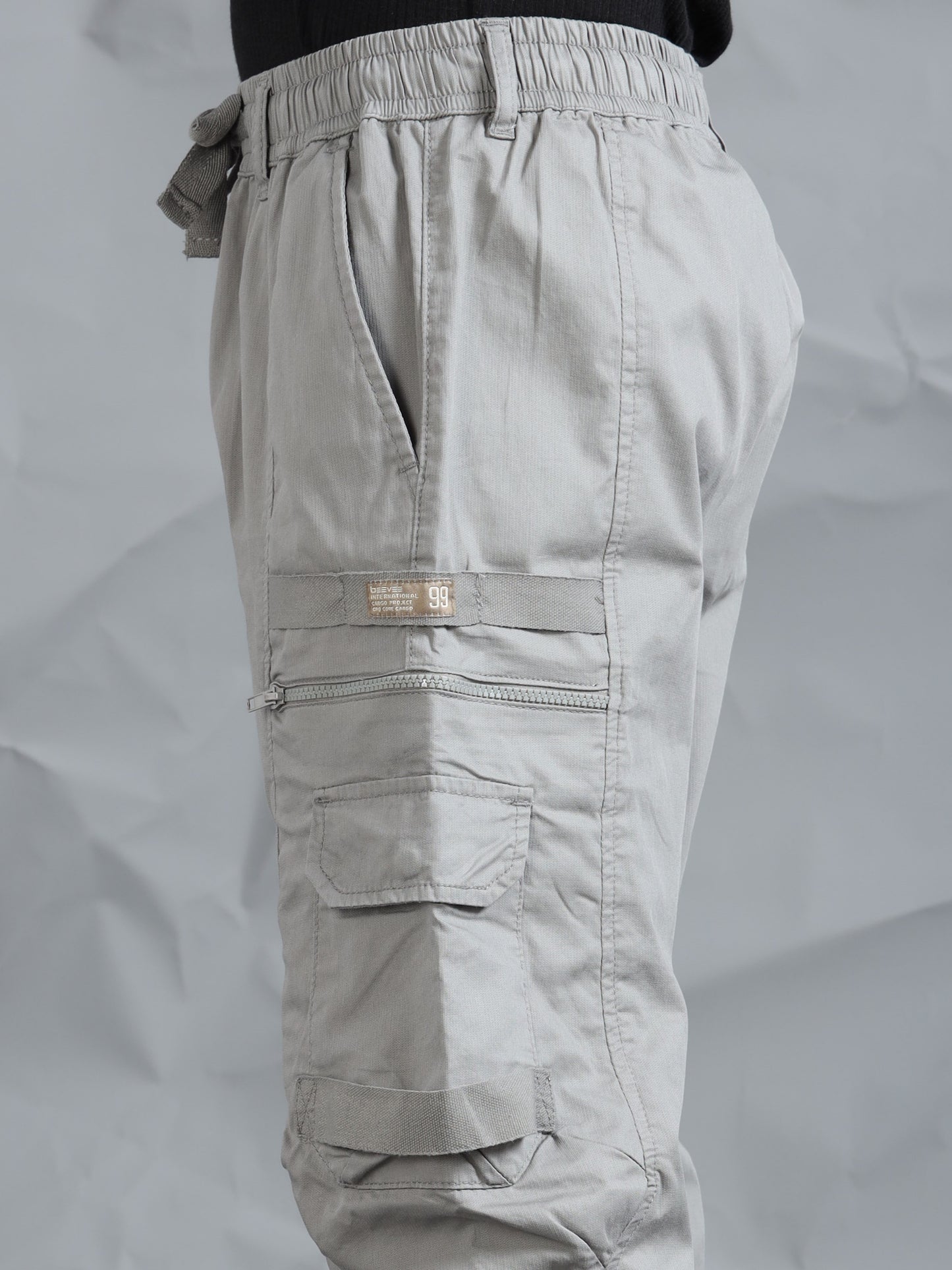 Cotton Blend  Cement Cargo Pant with 6 Pockets