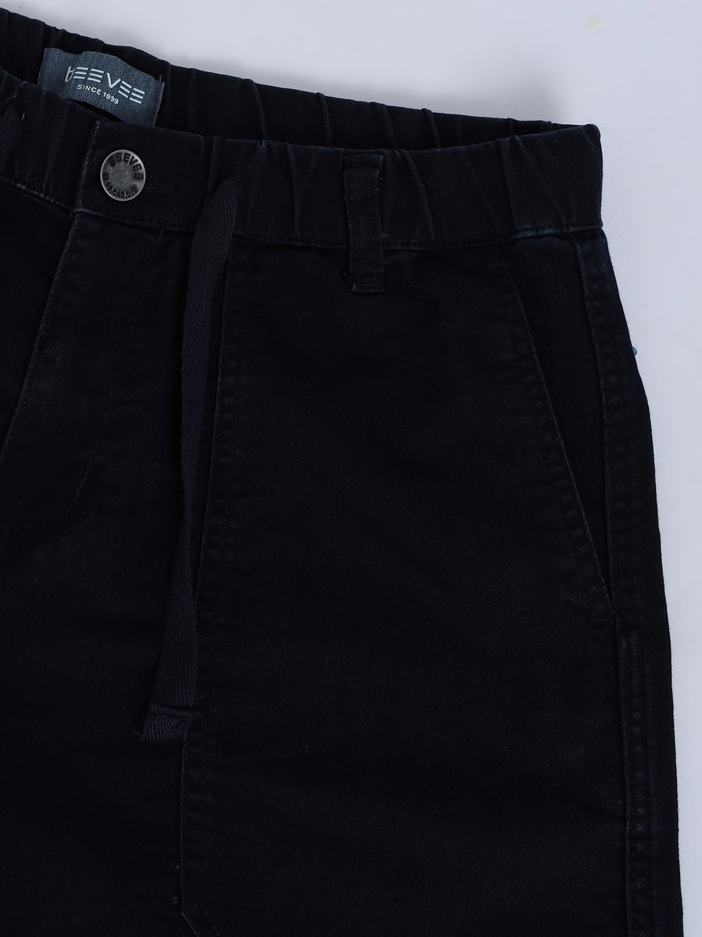 Indigo Denim Cotton Blend Solid Mid Rise Pyjama