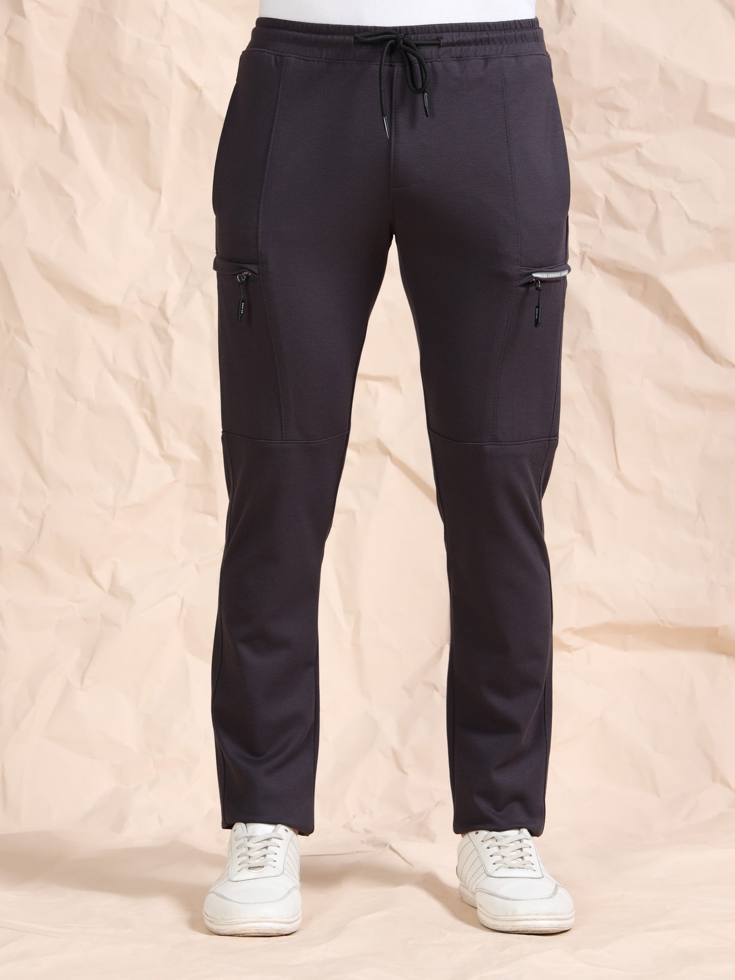 Stretchable Dark Grey Track Pant