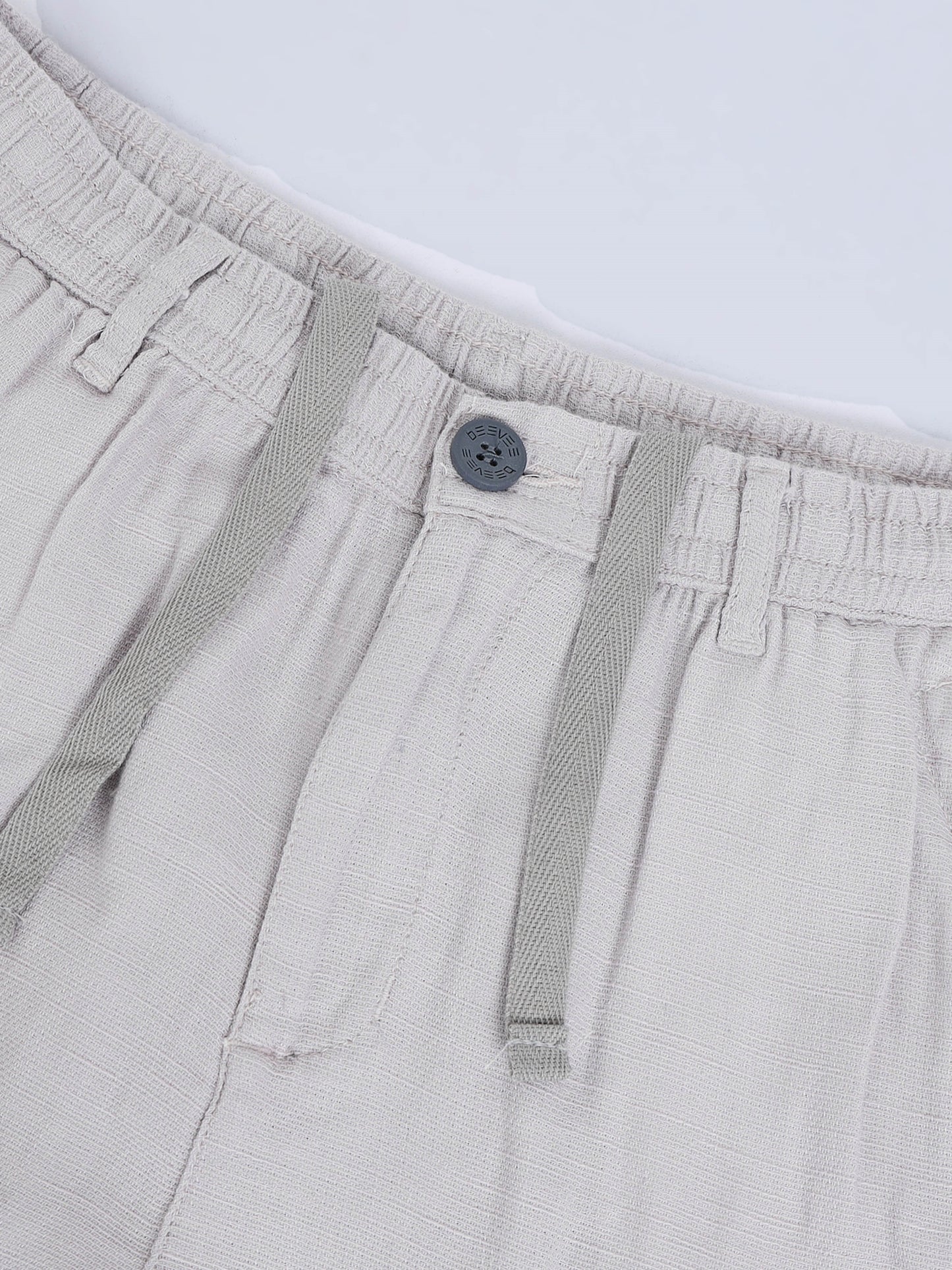 Stone Cotton Linen Solid Mid Rise Pyjama
