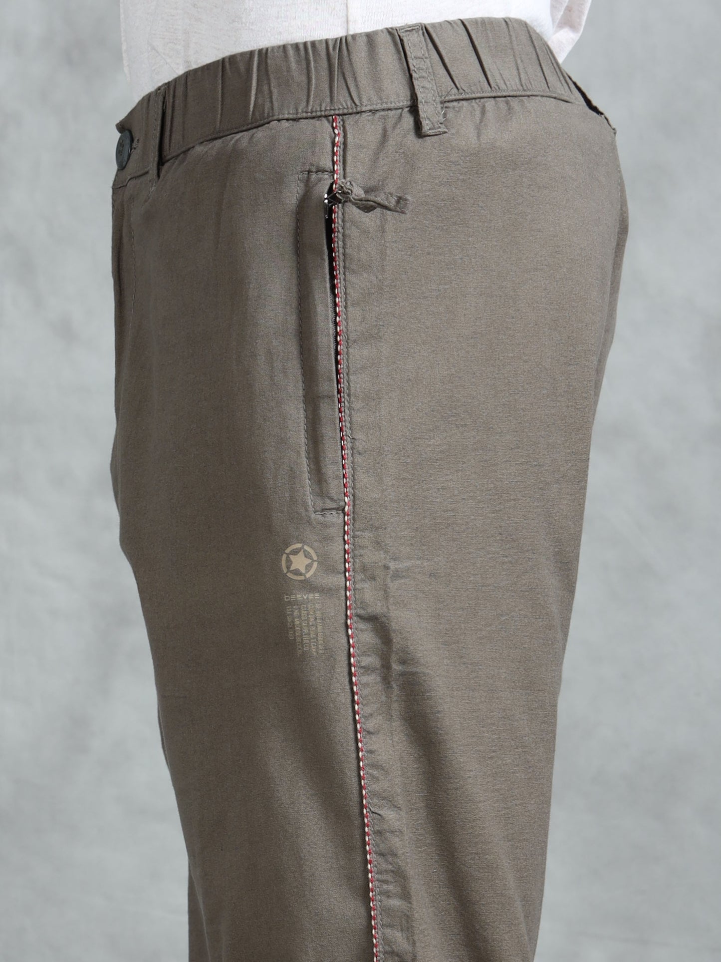 M Green Cotton Lycra Solid Pyjama