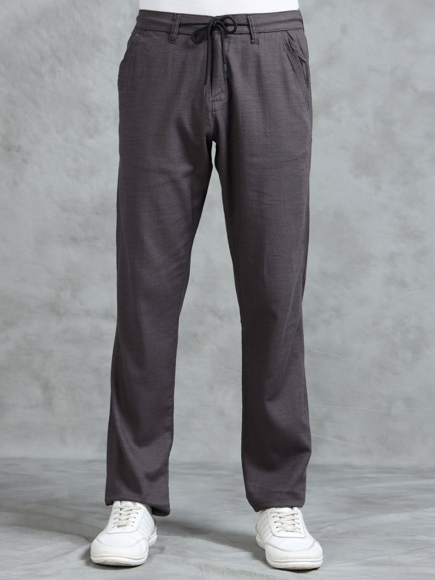 Dark Grey 100% Cotton Solid Pyjama
