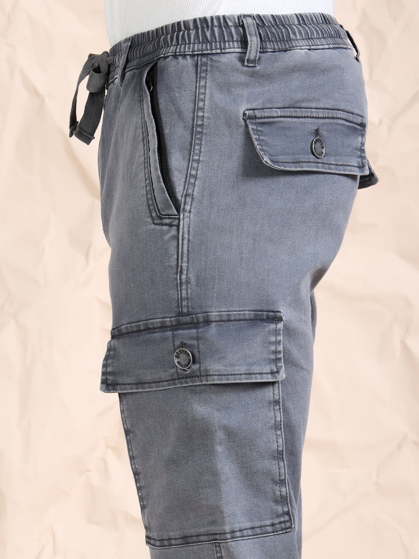 Grey  Solid Cotton Pyjama
