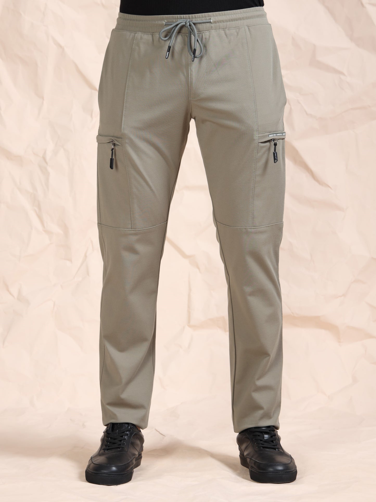 Stretchable Light Olive Track Pant