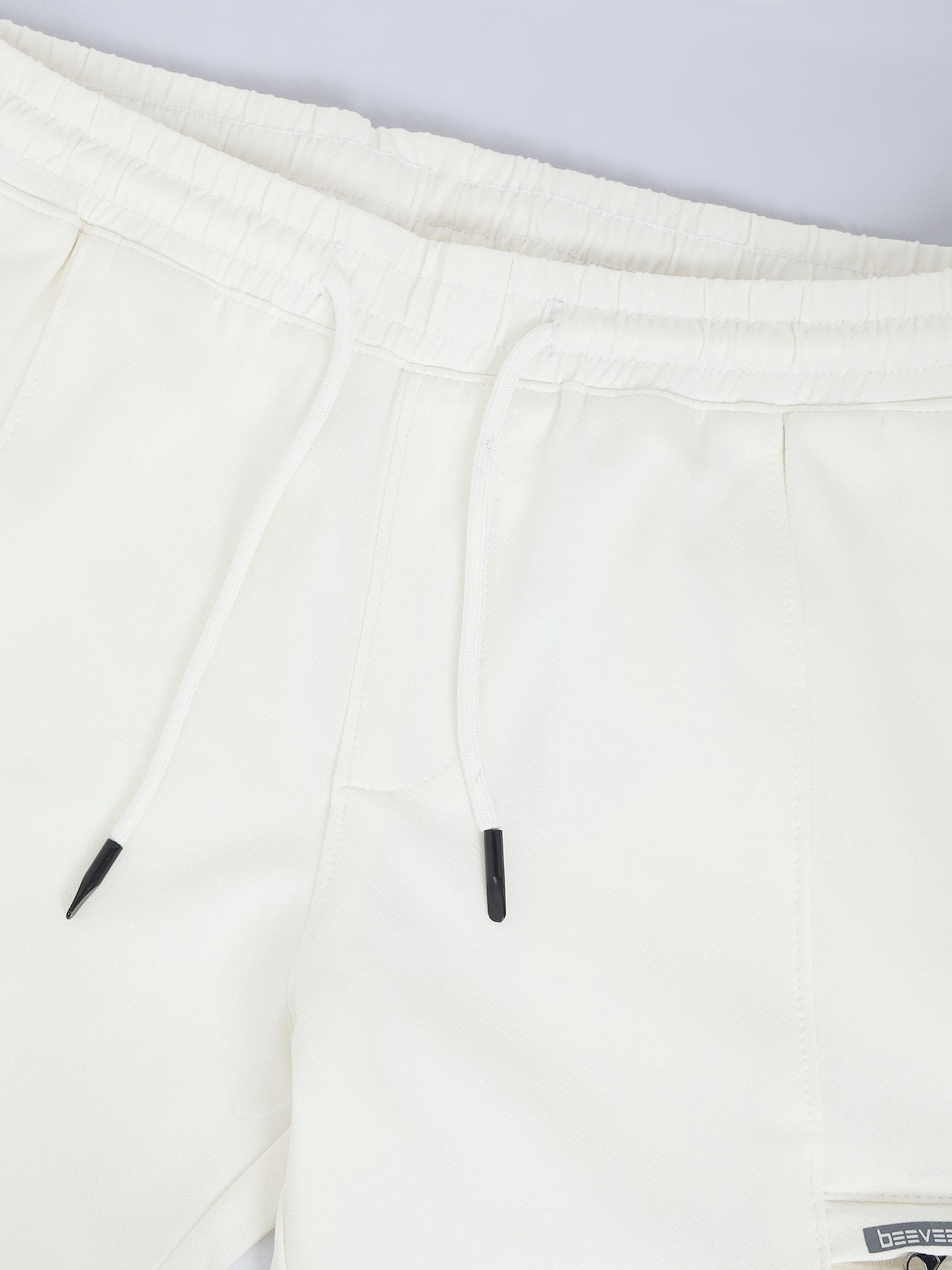 Stretchable Light White Track Pant
