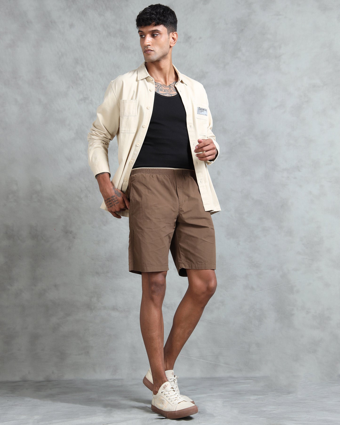Solid Men Brown Regular Shorts