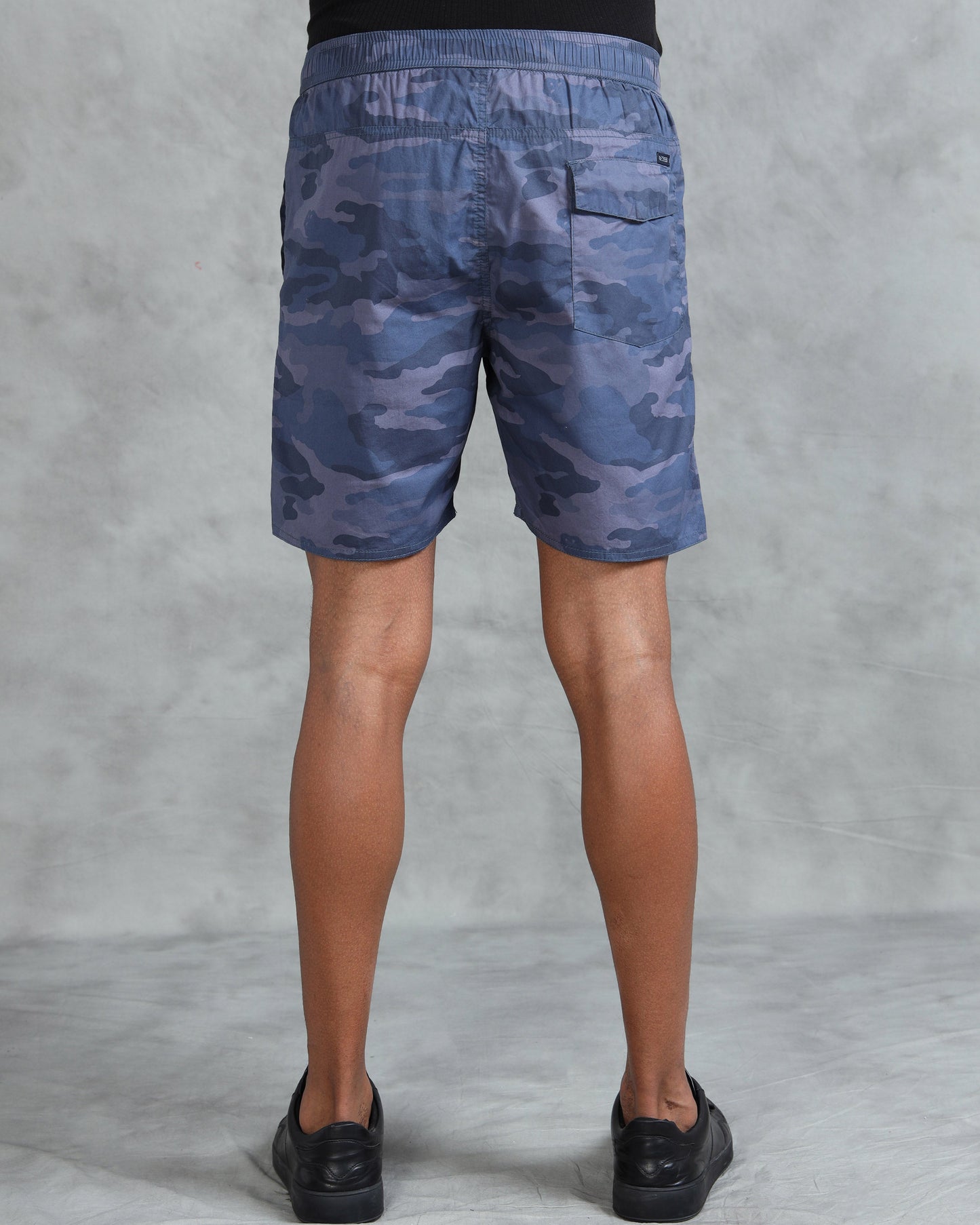 Men M Blue Military Camouflage Printed Shorts