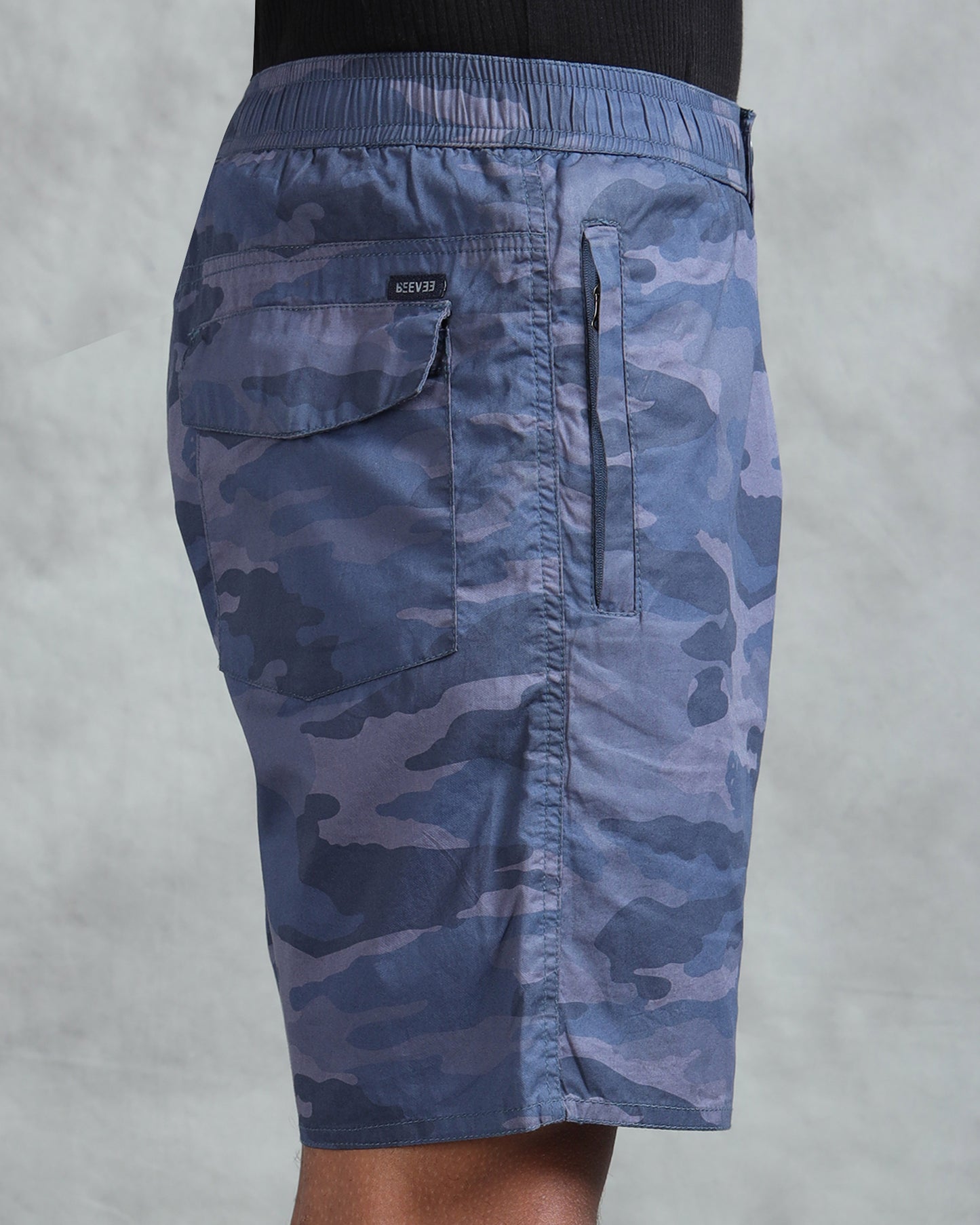 Men M Blue Military Camouflage Printed Shorts