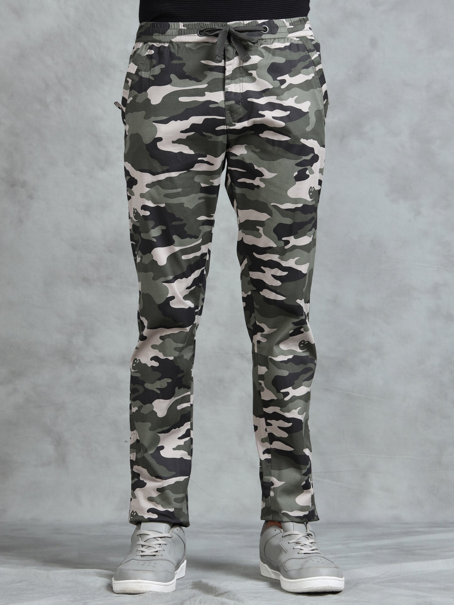 Ash Camo Print Cotton Lycra  Pyjama