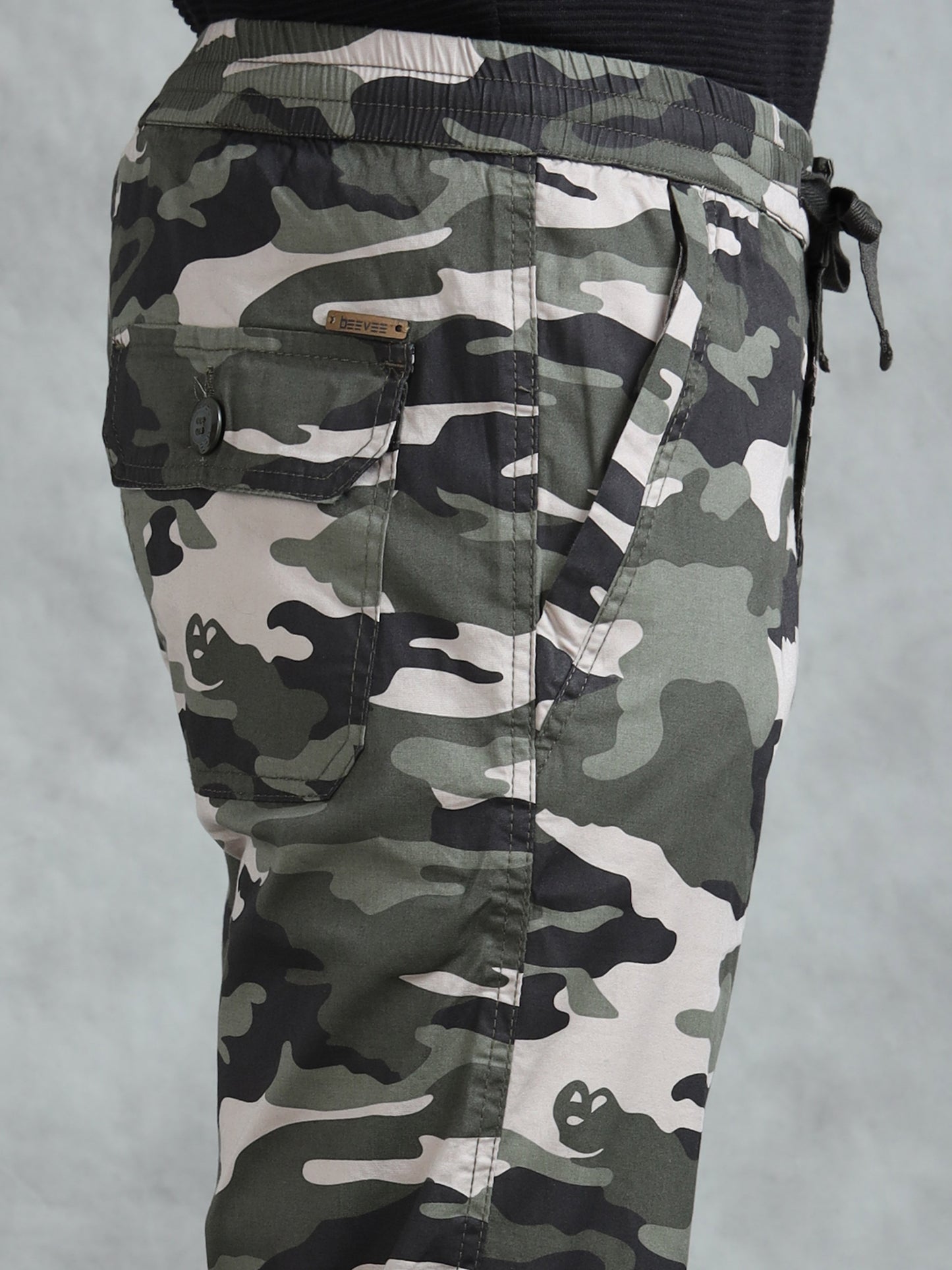 Ash Camo Print Cotton Lycra  Pyjama