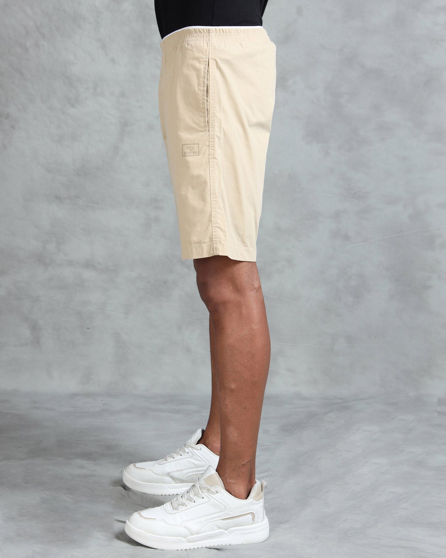Solid Men Dark Beige Regular Shorts