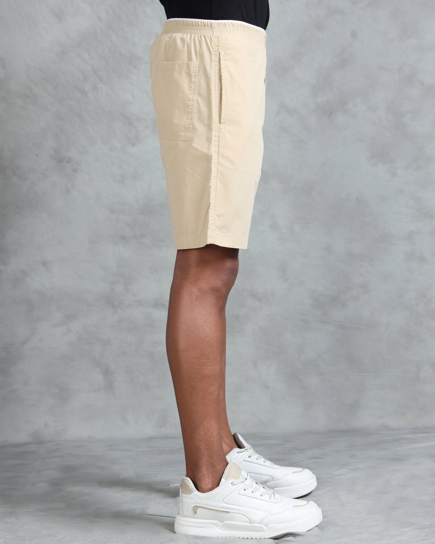 Solid Men Dark Beige Regular Shorts