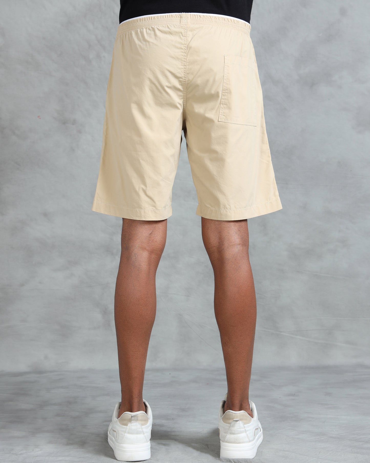 Solid Men Dark Beige Regular Shorts