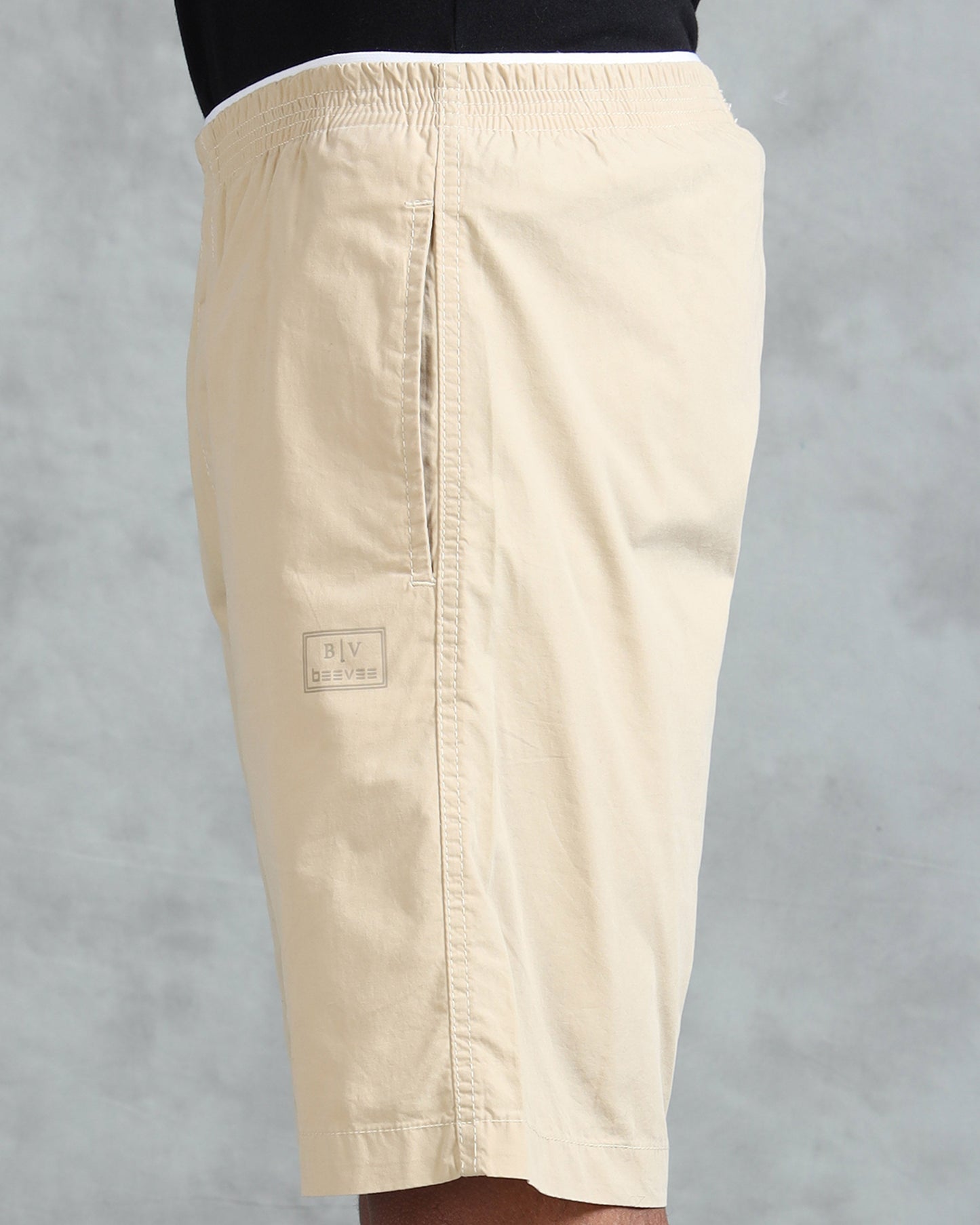 Solid Men Dark Beige Regular Shorts