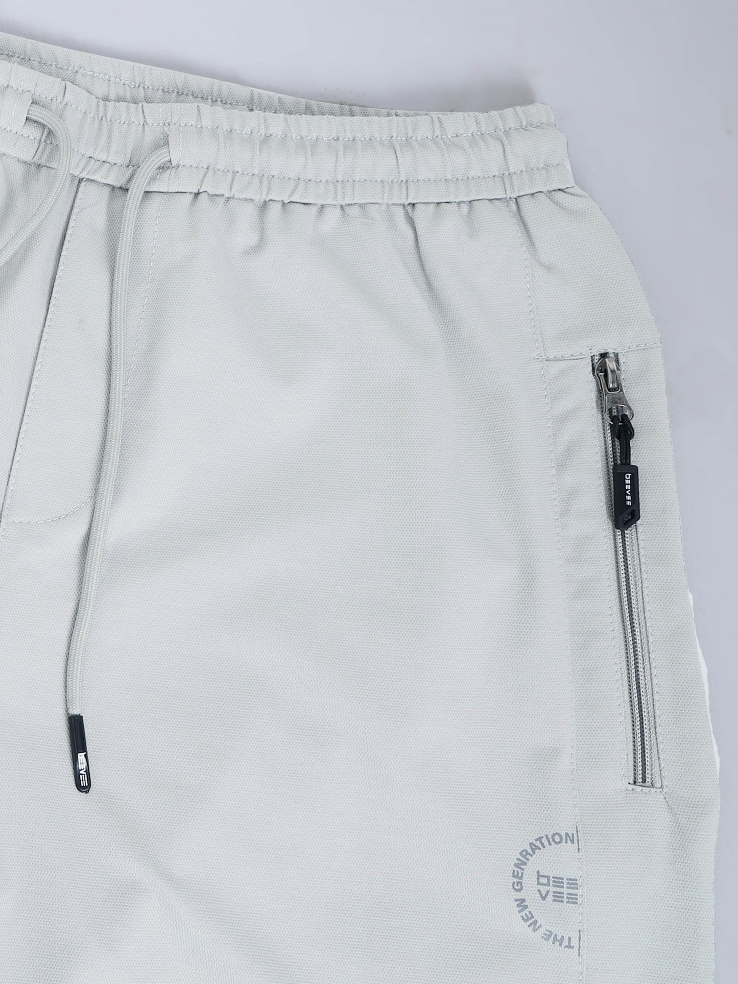 Light Grey Blend Knitted Stretchable Track Pant