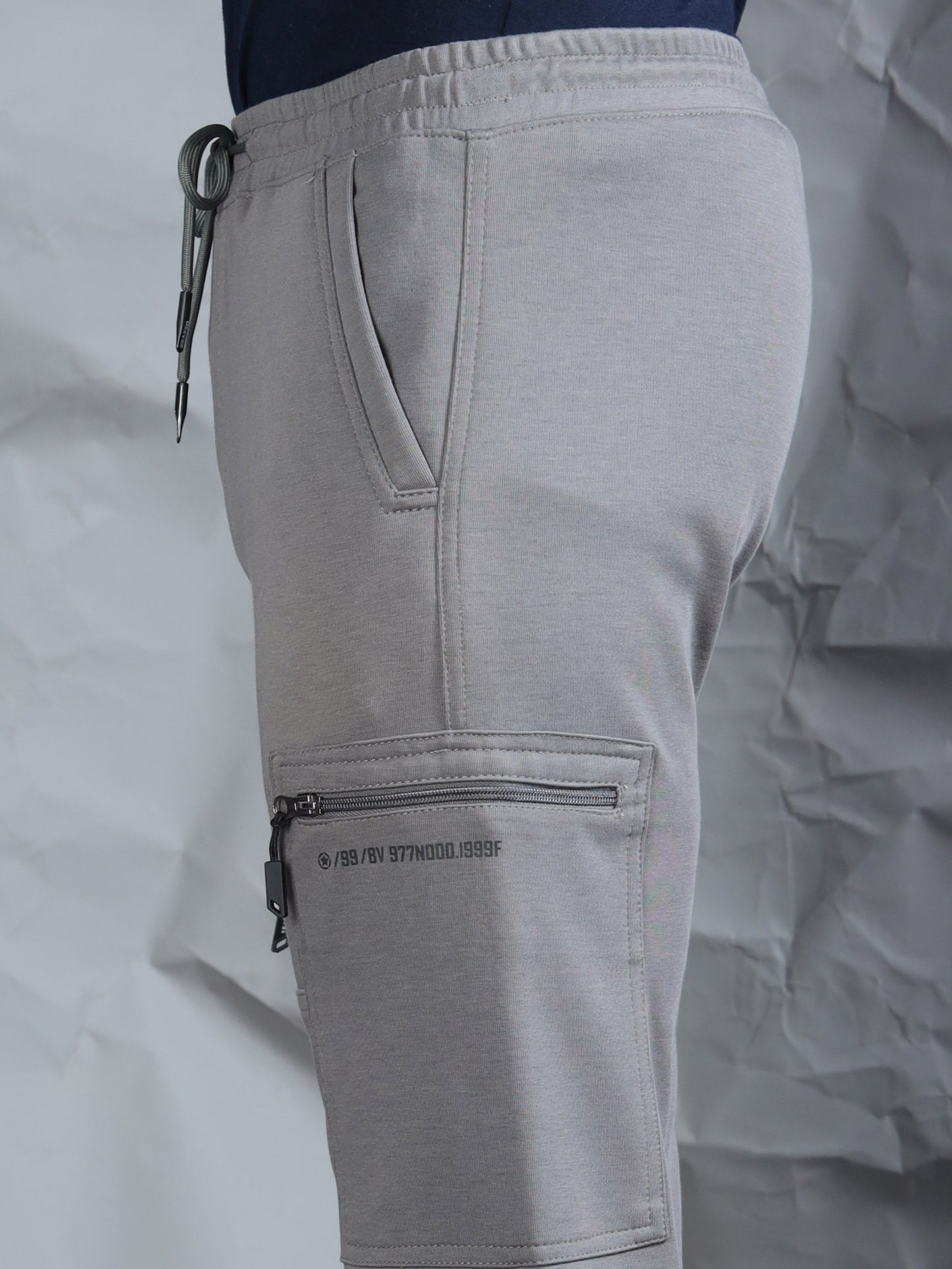 Stretchable Light Grey Track Pant