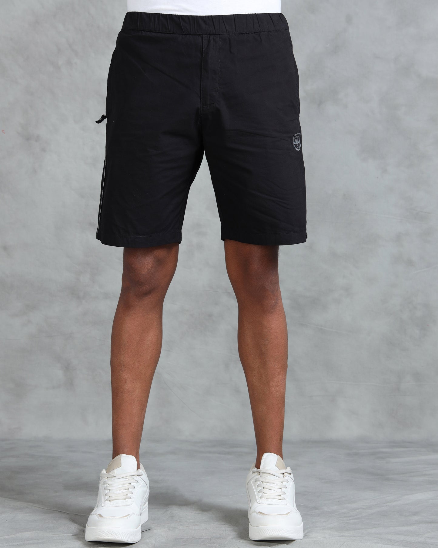 Solid Men Black Regular Shorts