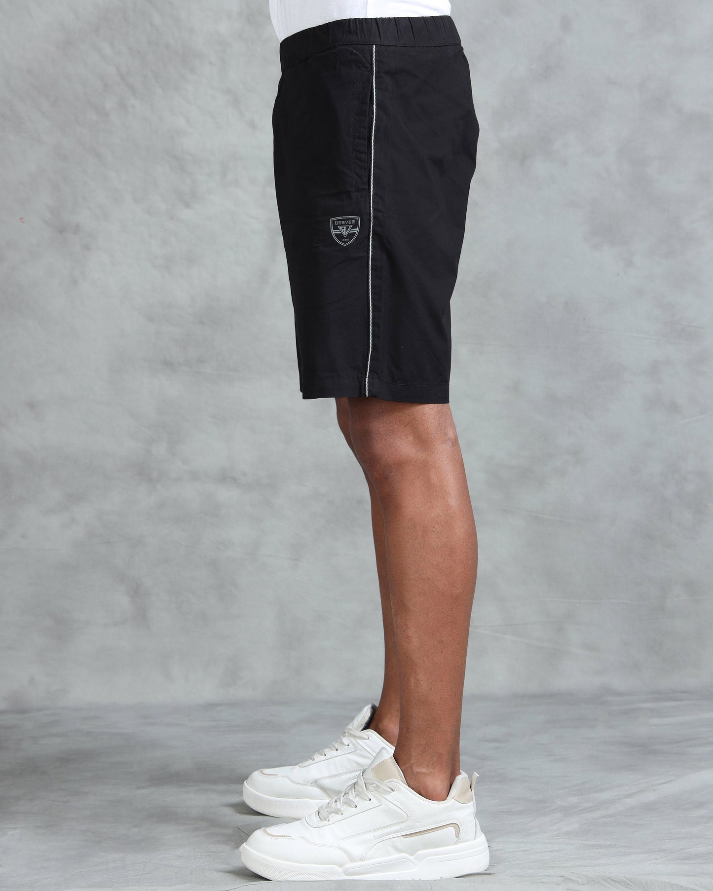 Solid Men Black Regular Shorts