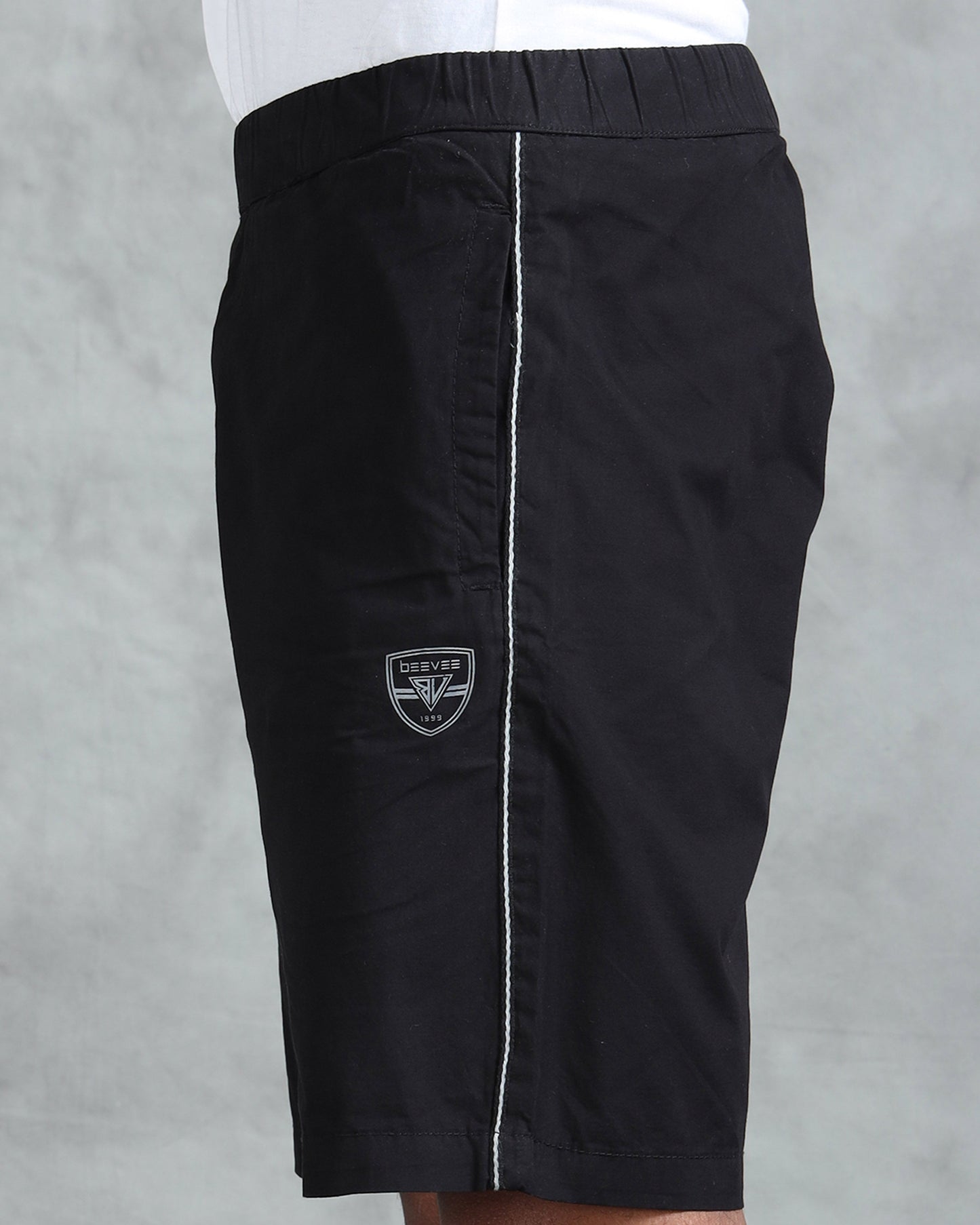Solid Men Black Regular Shorts