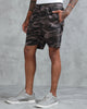 Men Grey Military Camouflage Printed Shorts