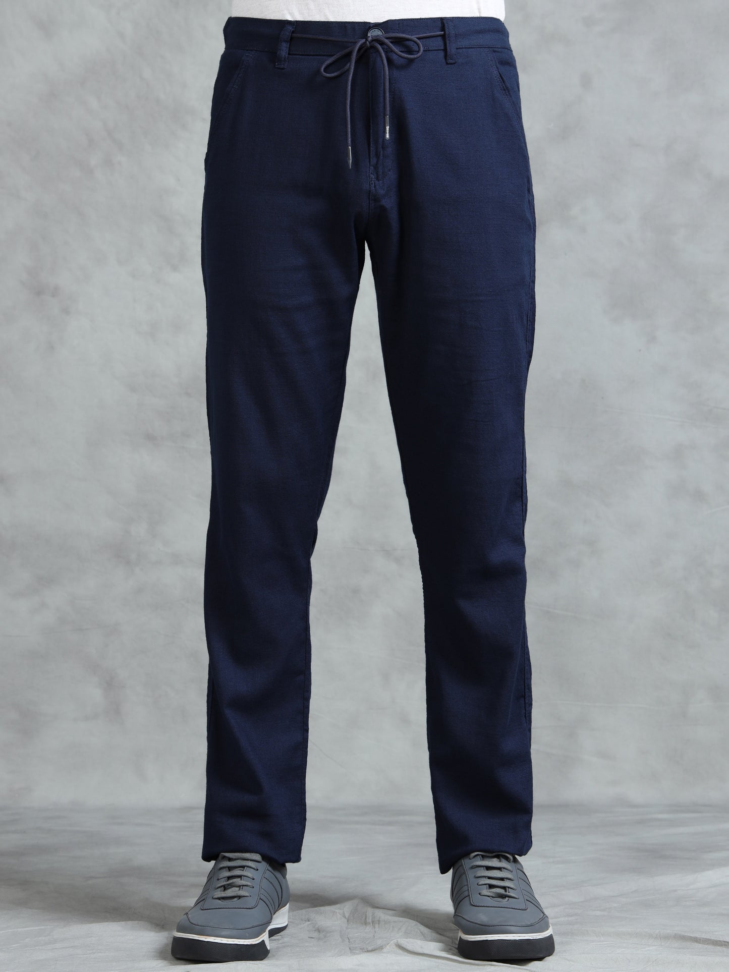 Navy 100% Cotton Solid Pyjama