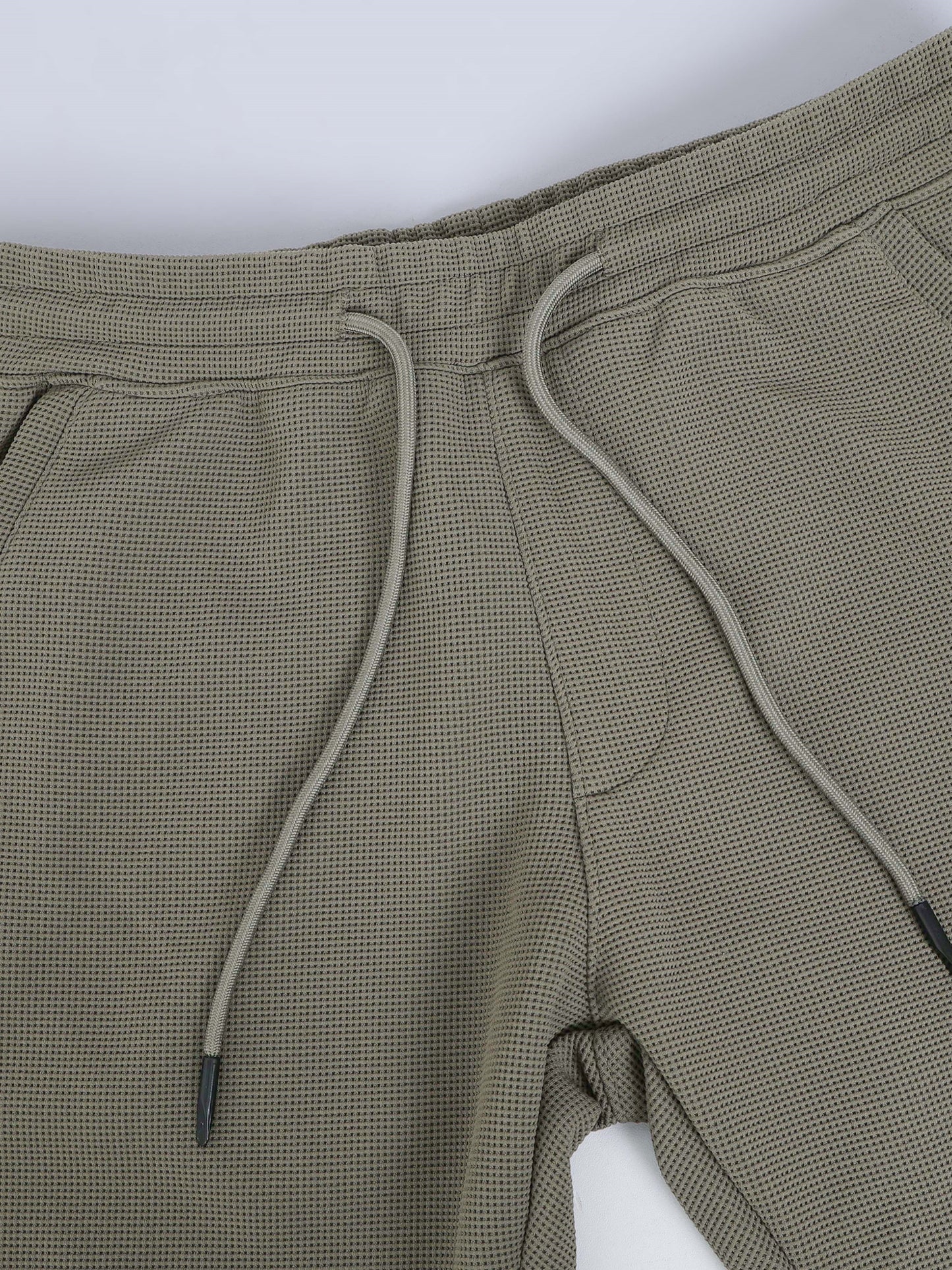Waffle Structured Light Olive Track Pant