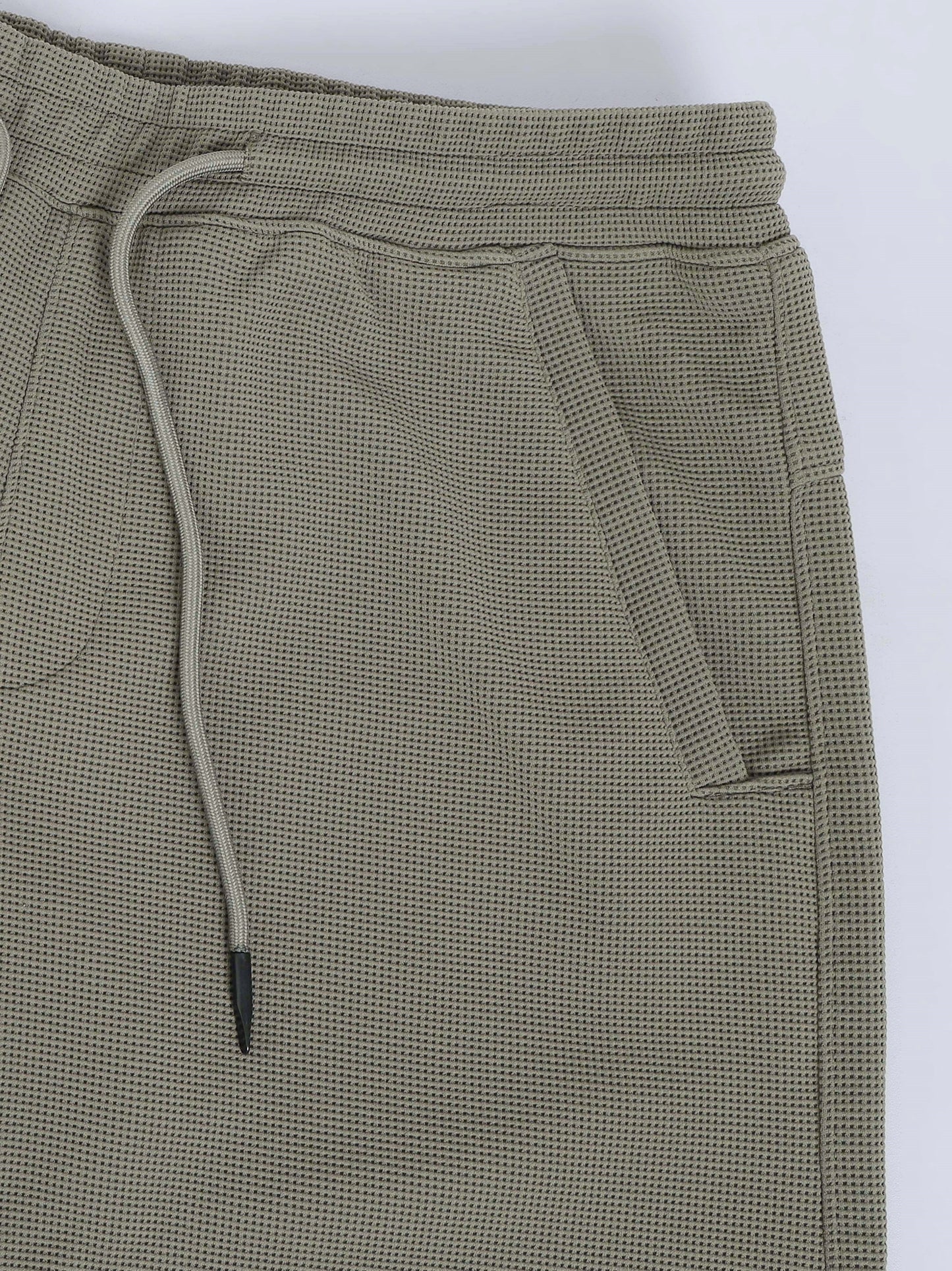 Waffle Structured Light Olive Track Pant