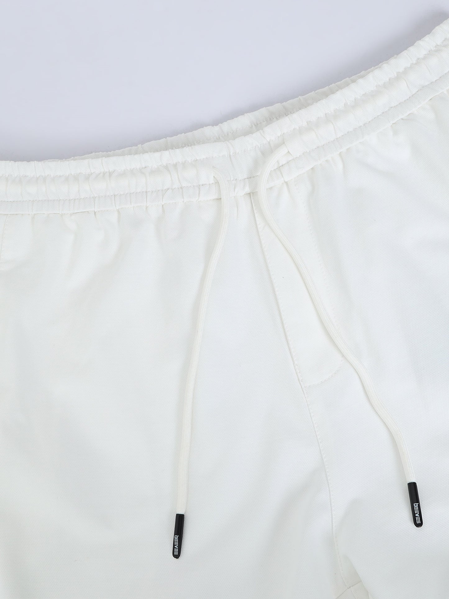 White Blend Knitted Stretchable Track Pant