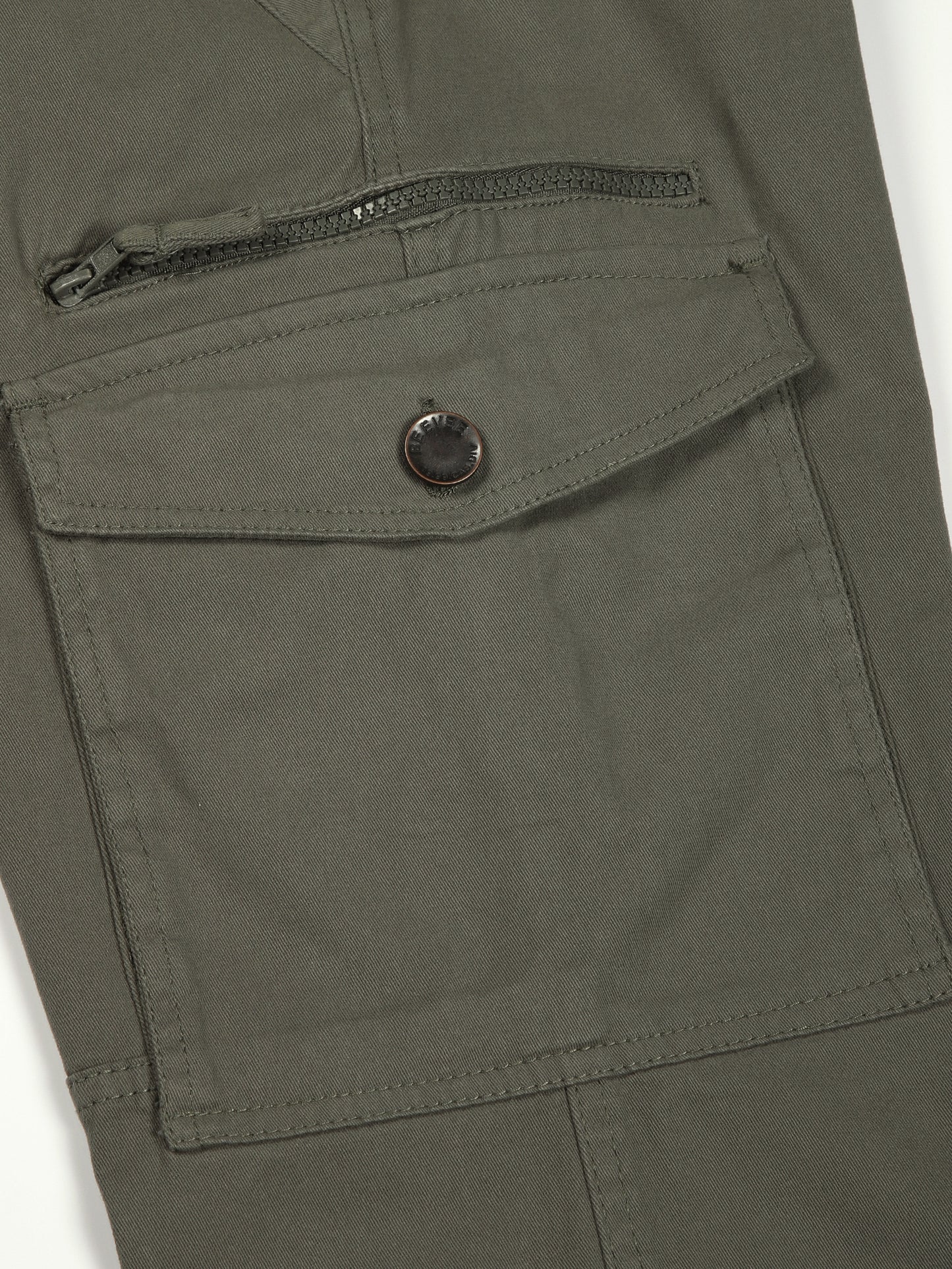Zip Pocket Stretchable Green With Belt