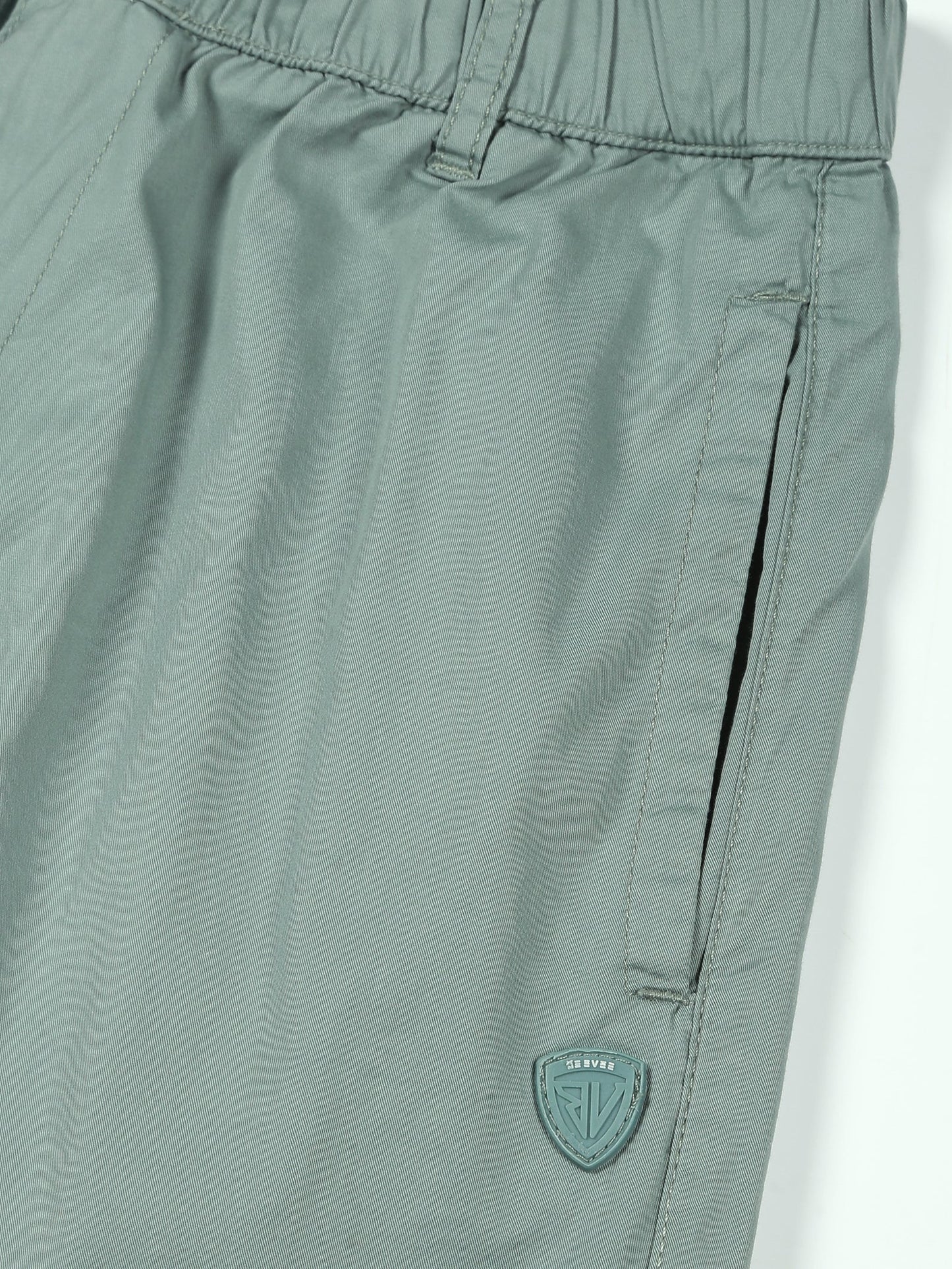 Light Weight Elasticated Waist Zip Pocket Green Lounge Pants