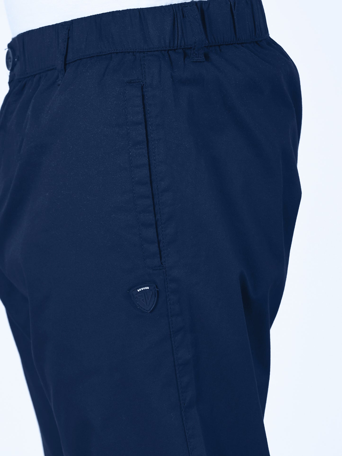 Light Weight Elasticated Waist Zip Pocket Navy Lounge Pants