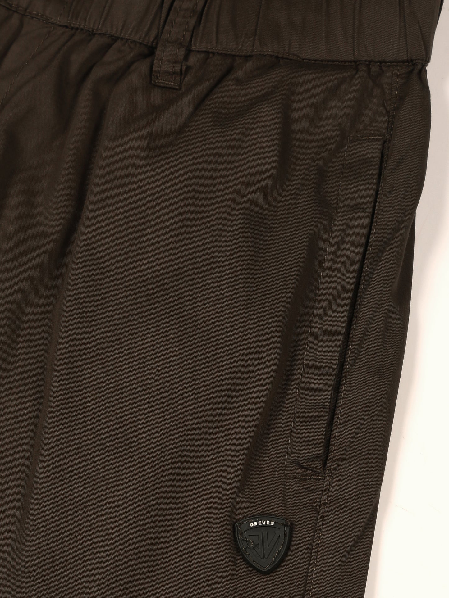 Light Weight Elasticated Waist Zip Pocket Olive Lounge Pants