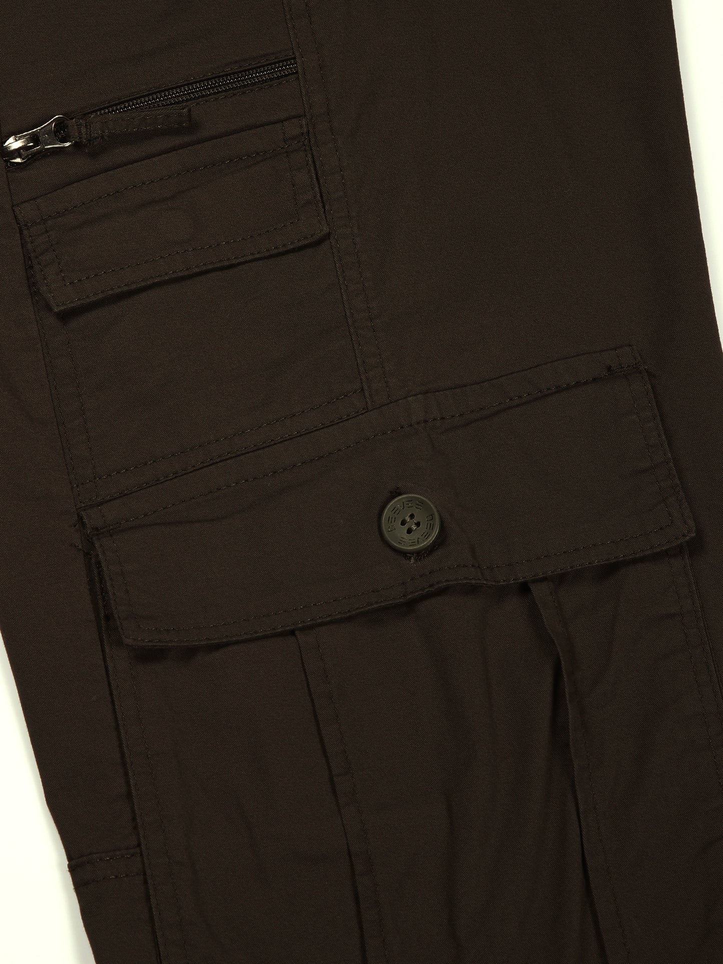 Multi Pocket Stretchable Olive Cargo