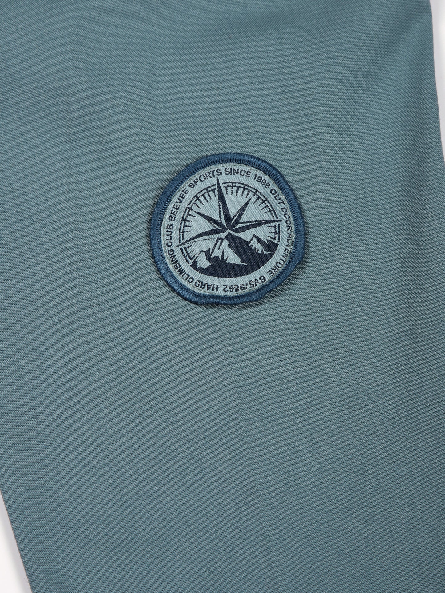 Zip Pocket Stretchable Blue Cargo Shirt