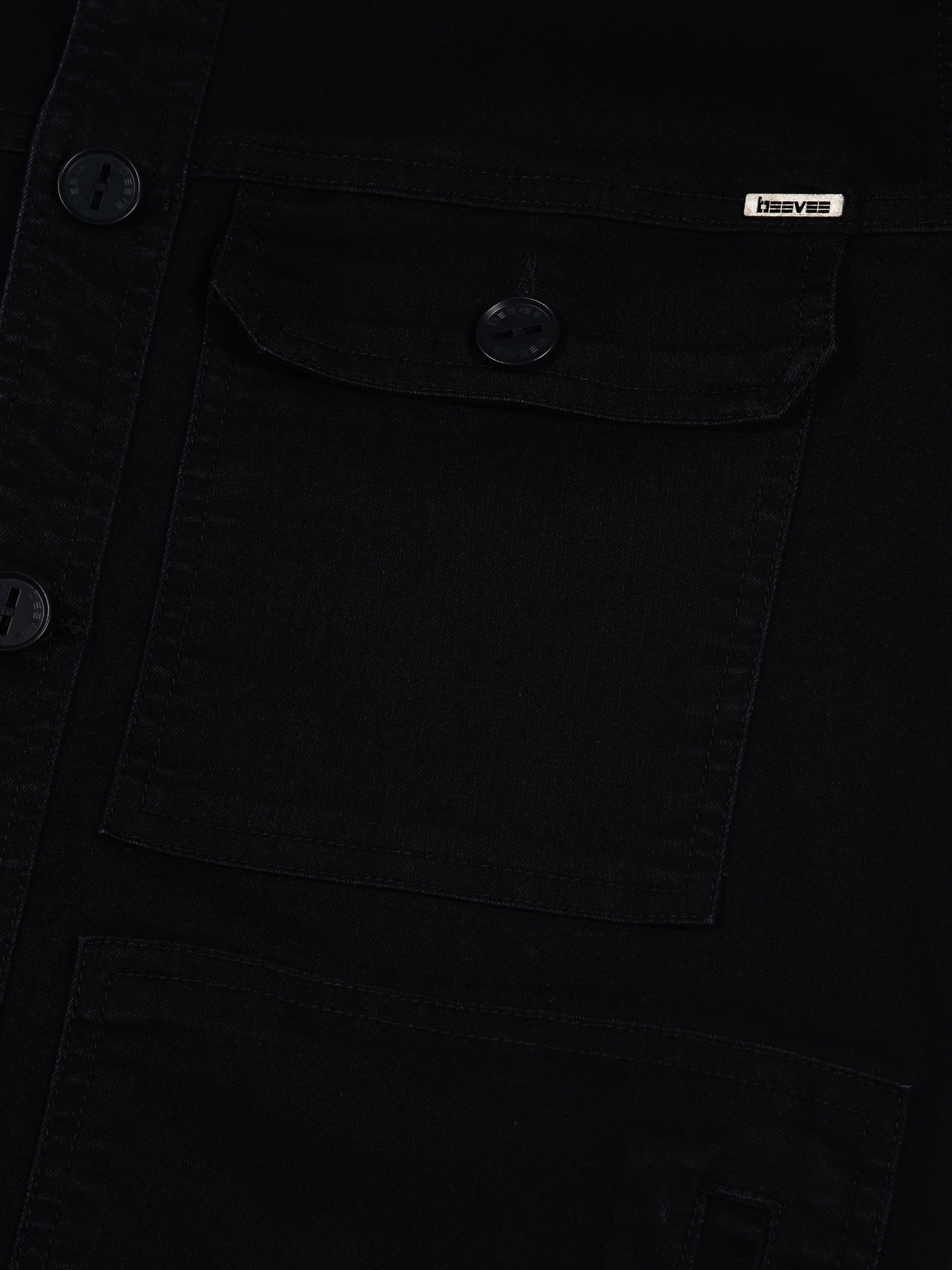 Multi Pocket Denim Blue Cargo Shacket
