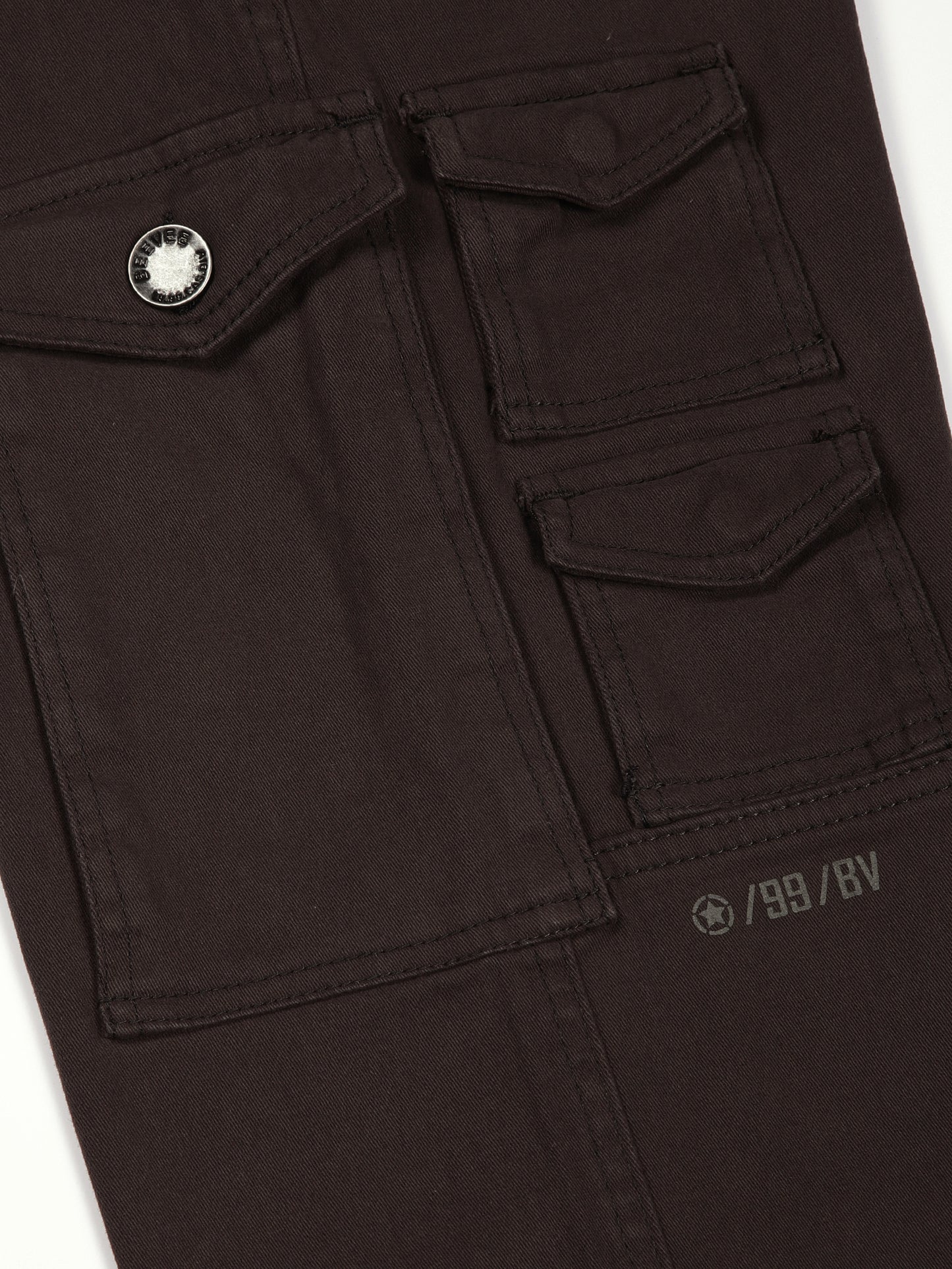 Zip Pocket Stretchable Grey With Belt